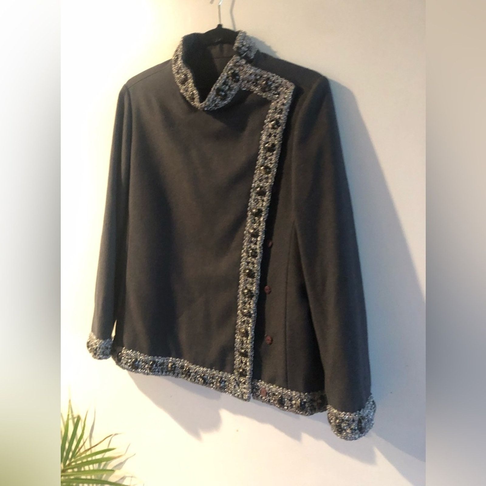 NBDN Nobrandedon Beautiful jacket coat stone silver design grey wool Size S / US 4 / IT 40 - 3 Thumbnail
