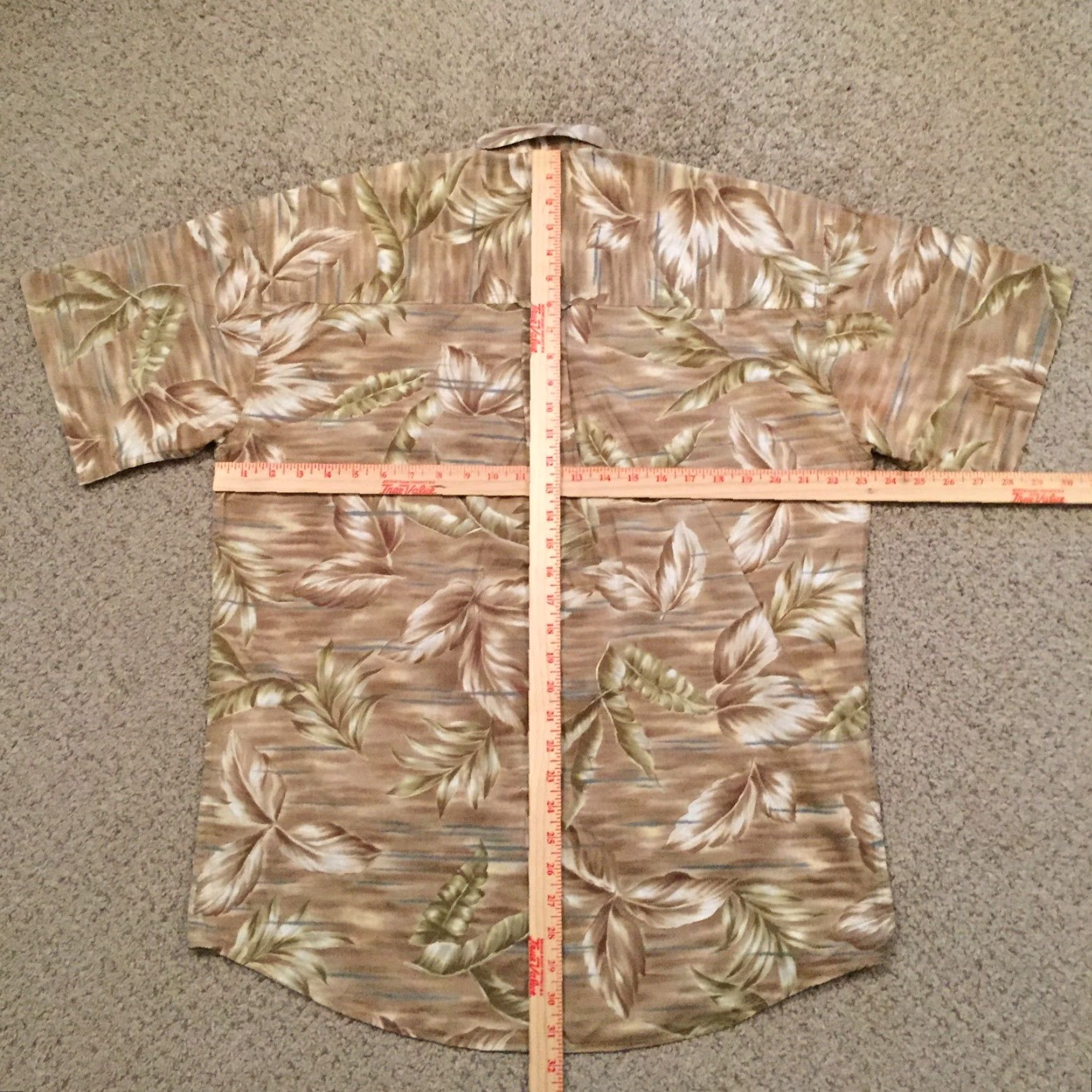 Chaps Chaps Ralph Lauren Shirt Mens M Beige Floral Short Sleeve Button Up Size US M / EU 48-50 / 2 - 6 Thumbnail
