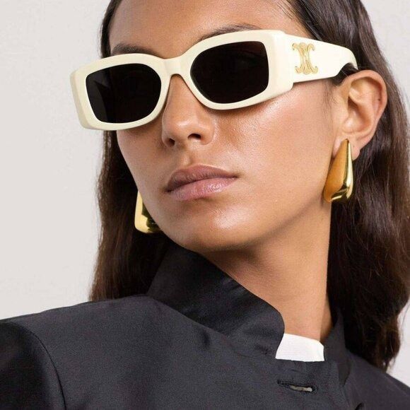 Celine 🕶️ New Celine CL40282U 25A Sunglasses - Shiny Ivory Frame Size ONE SIZE - 4 Thumbnail