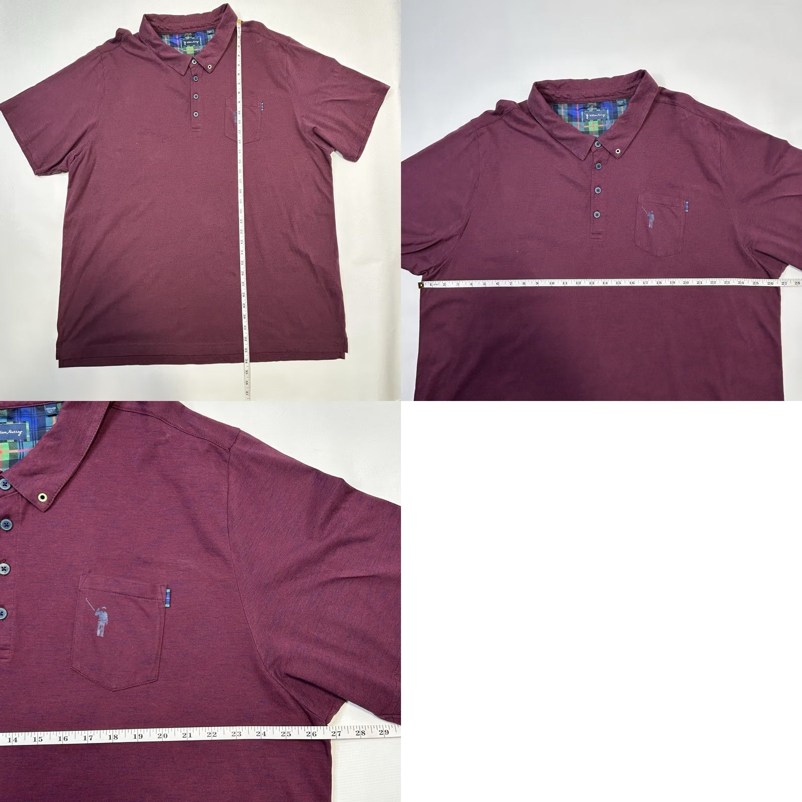 Vintage William Murray Polo Shirt 3XL Purple Blue Micro Striped Floral & Animal Golf Shirt Mens Polo Regular Size XXXL Size US XXL / EU 58 / 5 - 8 Thumbnail