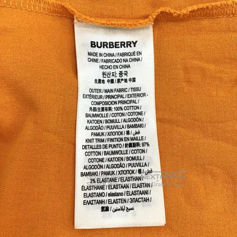 Burberry Burberry Orange Cotton Women's T-Shirt. Size XS / US 0-2 / IT 36-38 - 6 Thumbnail