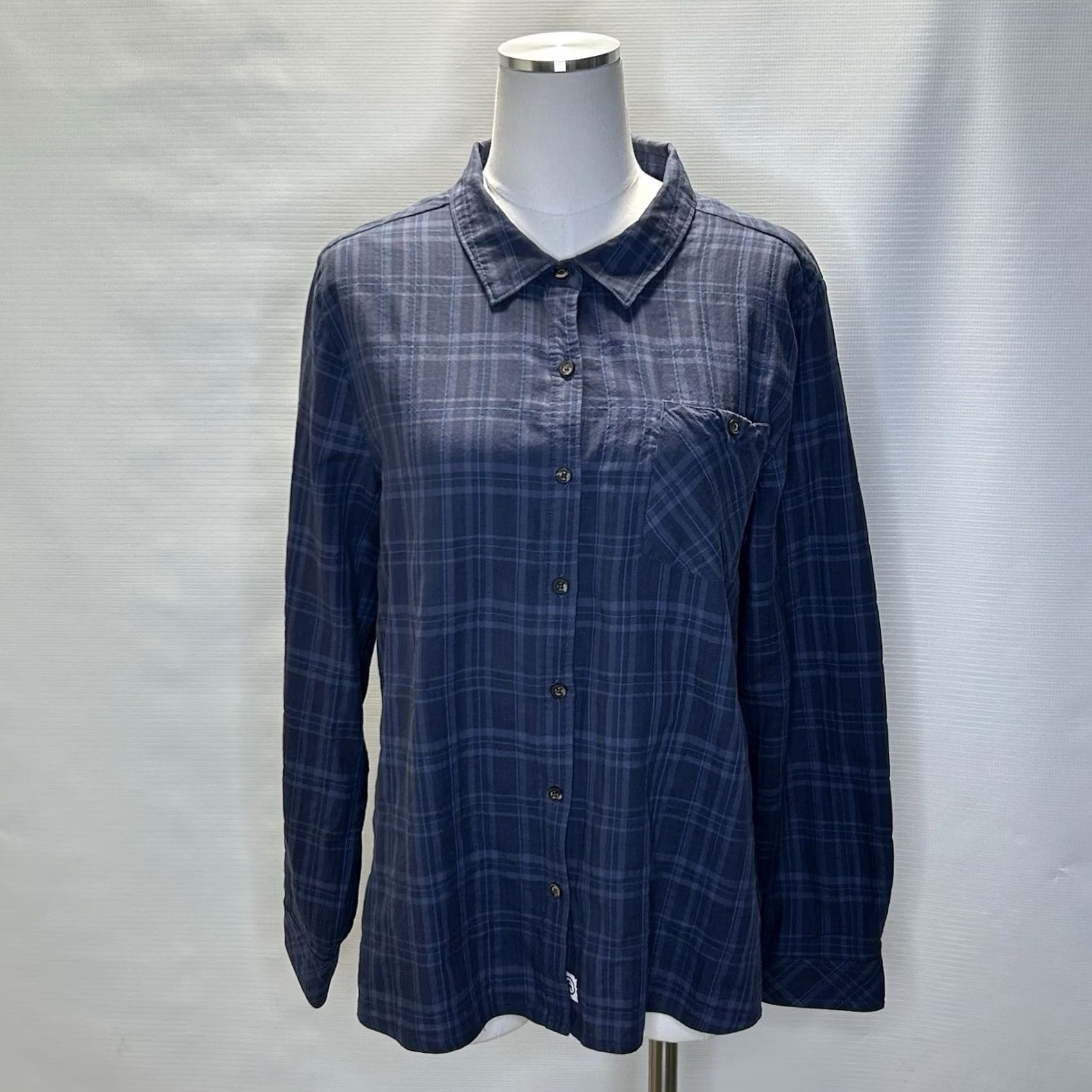 Vintage Backcountry Plaid Button Up Shirt Womens Large Blue Lightweight Casual Cozy Relaxed Fit Size L / US 10 / IT 46 - 2 Thumbnail