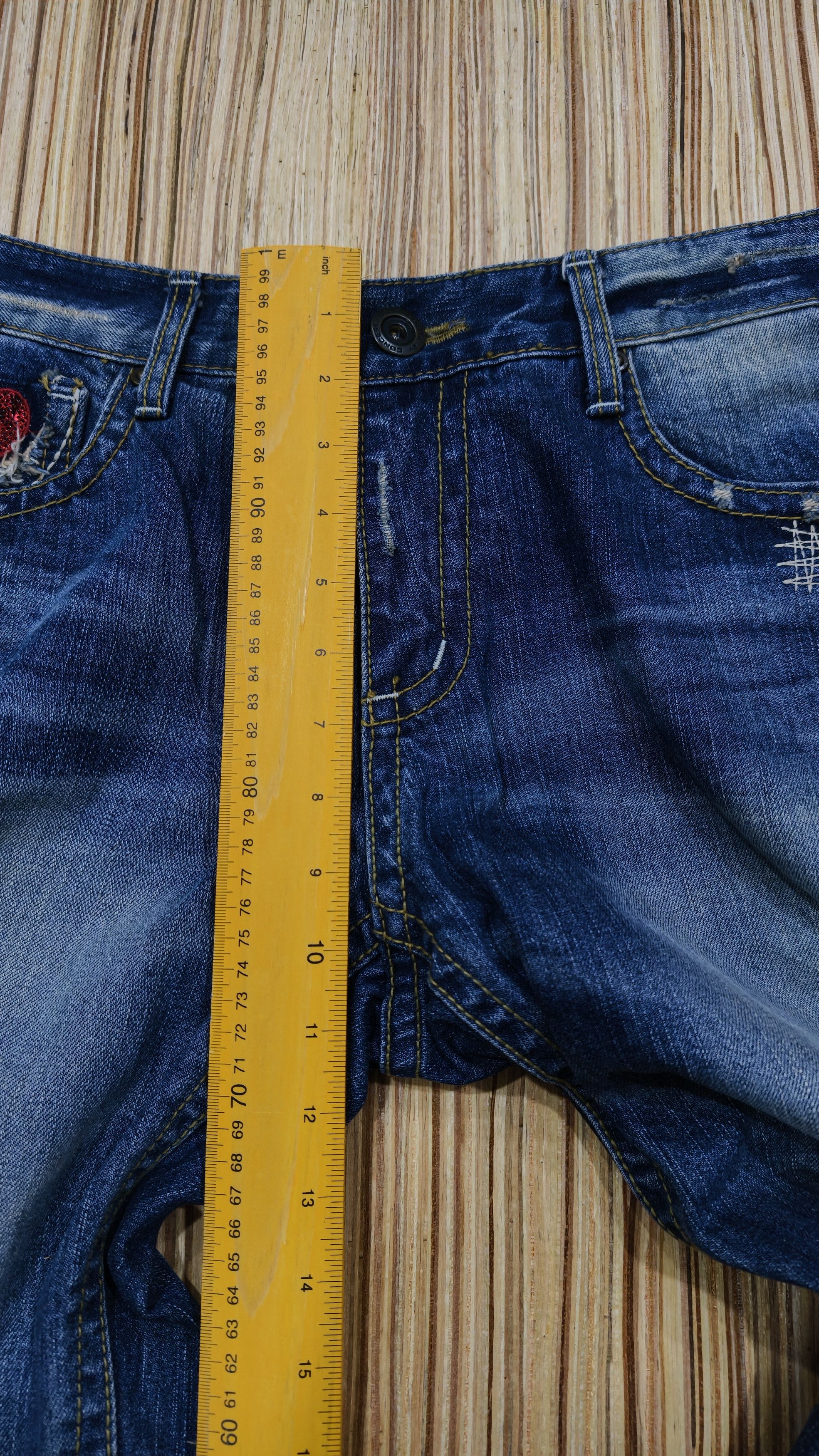 Japanese Brand Lolita skull jeans Size US 35 - 9 Thumbnail
