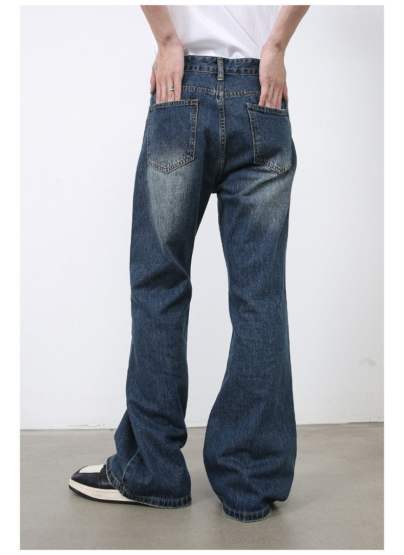 Japanese Brand American retro washed distressed street casual flared jeans Size US 32 / EU 48 - 5 Thumbnail