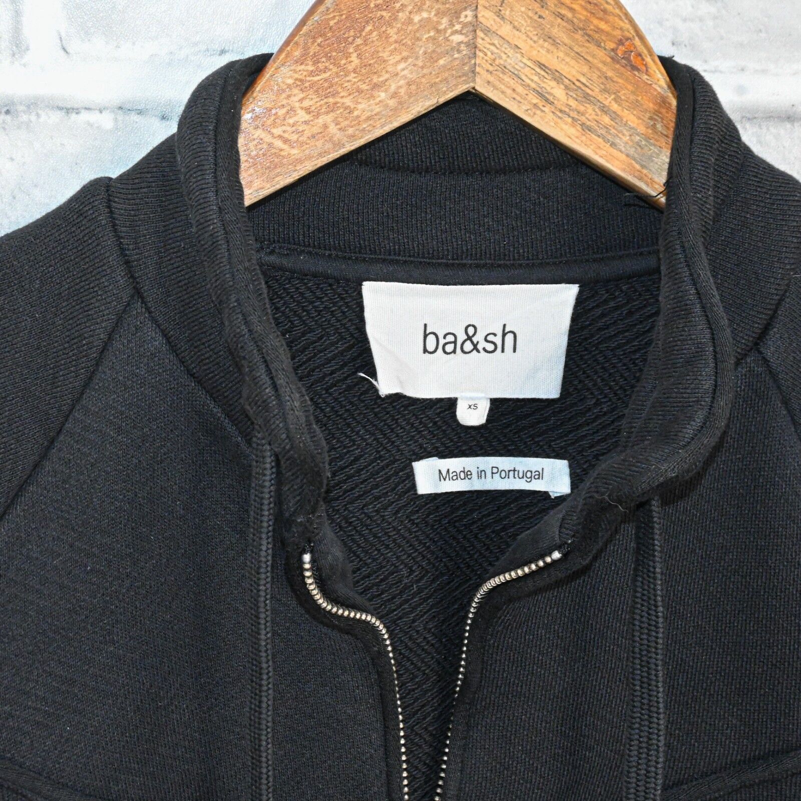ba&sh BA&SH BASH Women's zip mock neck pullover Lady sweatshirt Size XS / US 0-2 / IT 36-38 - 3 Thumbnail