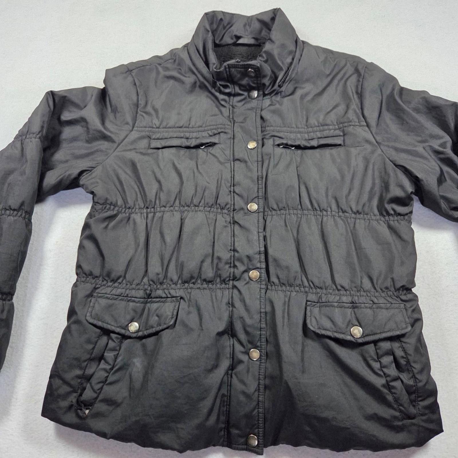 Designer Maralyn & Me Womens XL Black Quilted Puffer Winter Jacket Size XL / US 12-14 / IT 48-50 - 10 Thumbnail