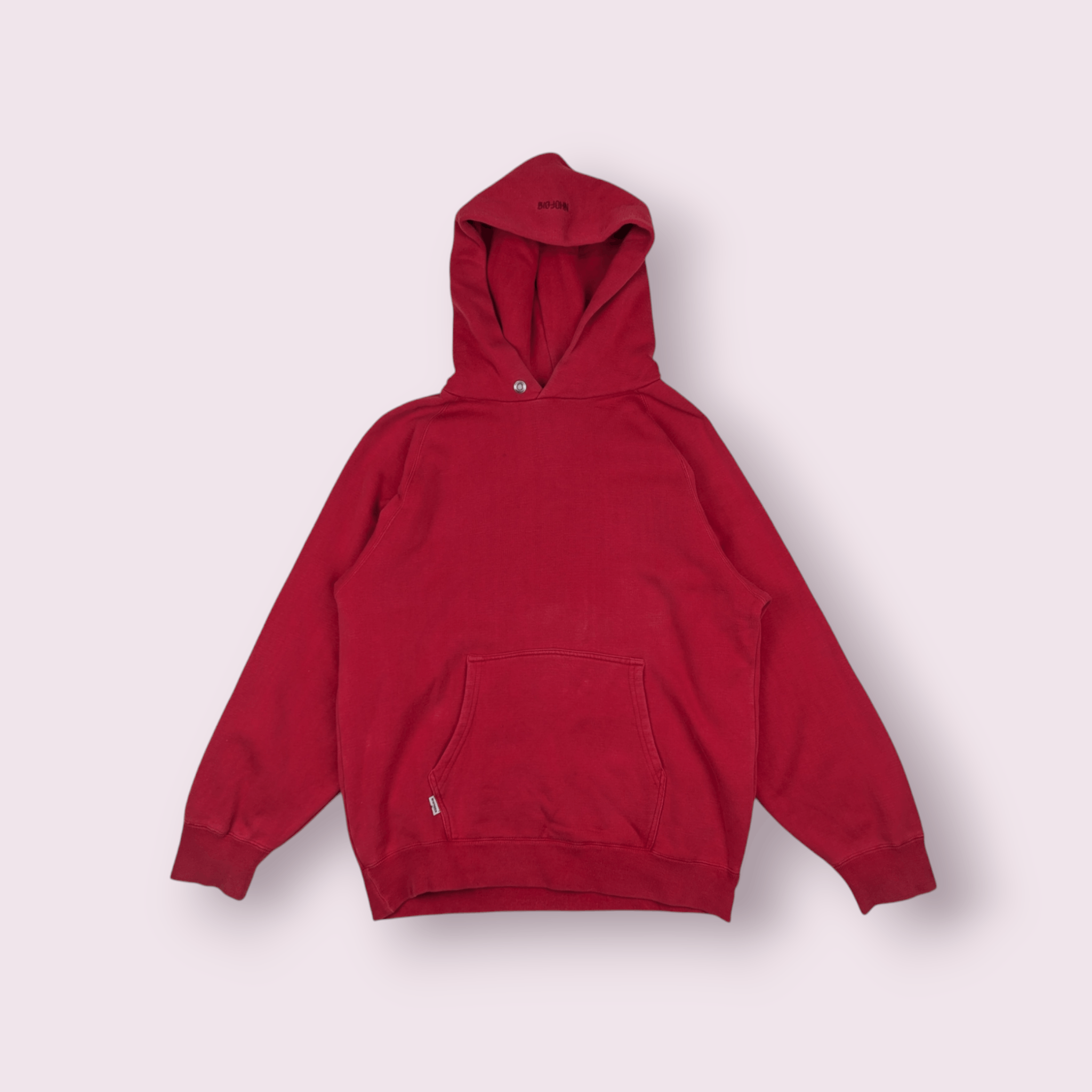 Big John Vintage 90's BIG JOHN Japan Orange Plain Hoodie Sweatshirt Size US S / EU 44-46 / 1 - 1 Thumbnail