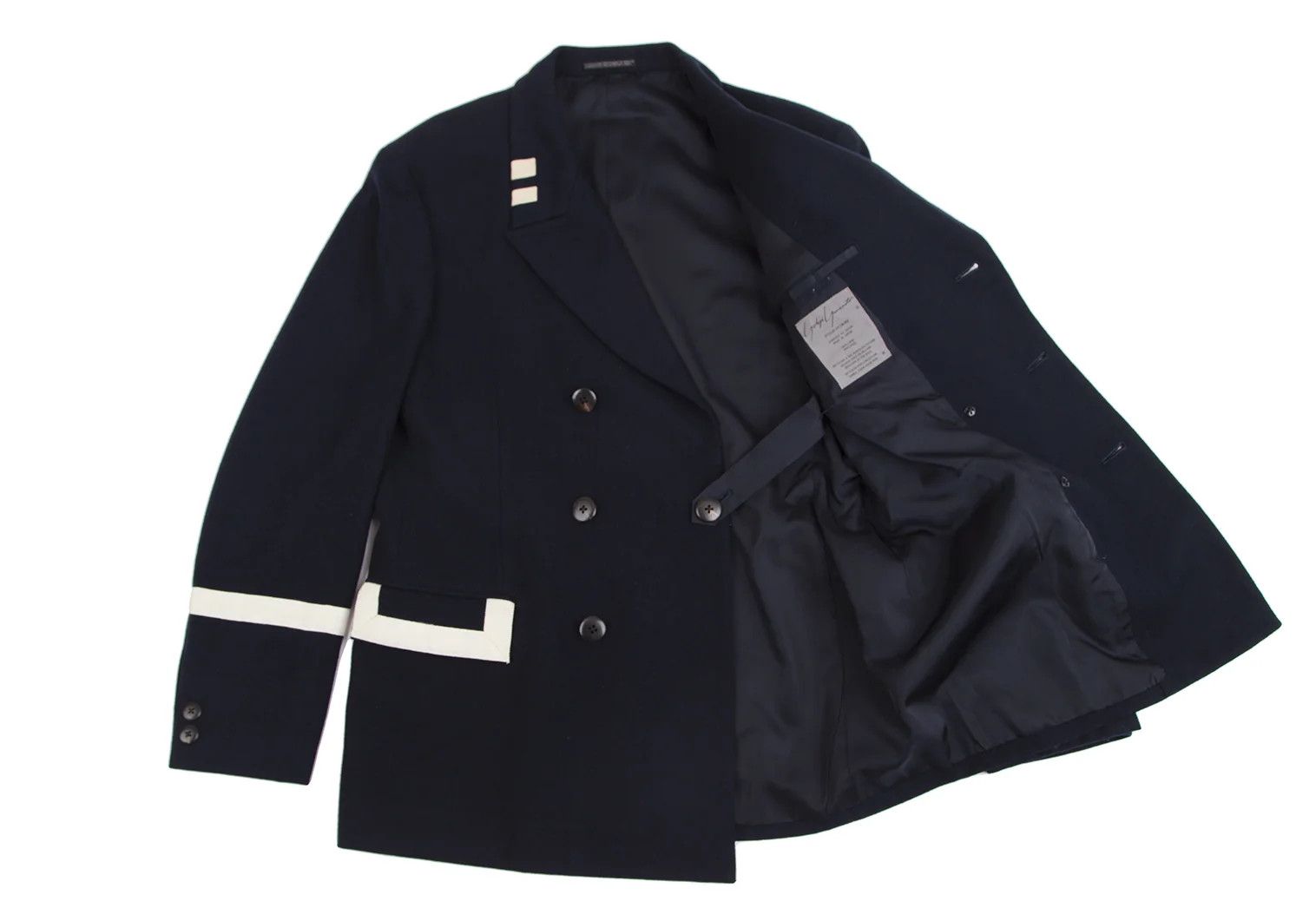 Yohji Yamamoto Yohji Yamamoto Double Jacket Navy M Size US M / EU 48-50 / 2 - 12 Thumbnail