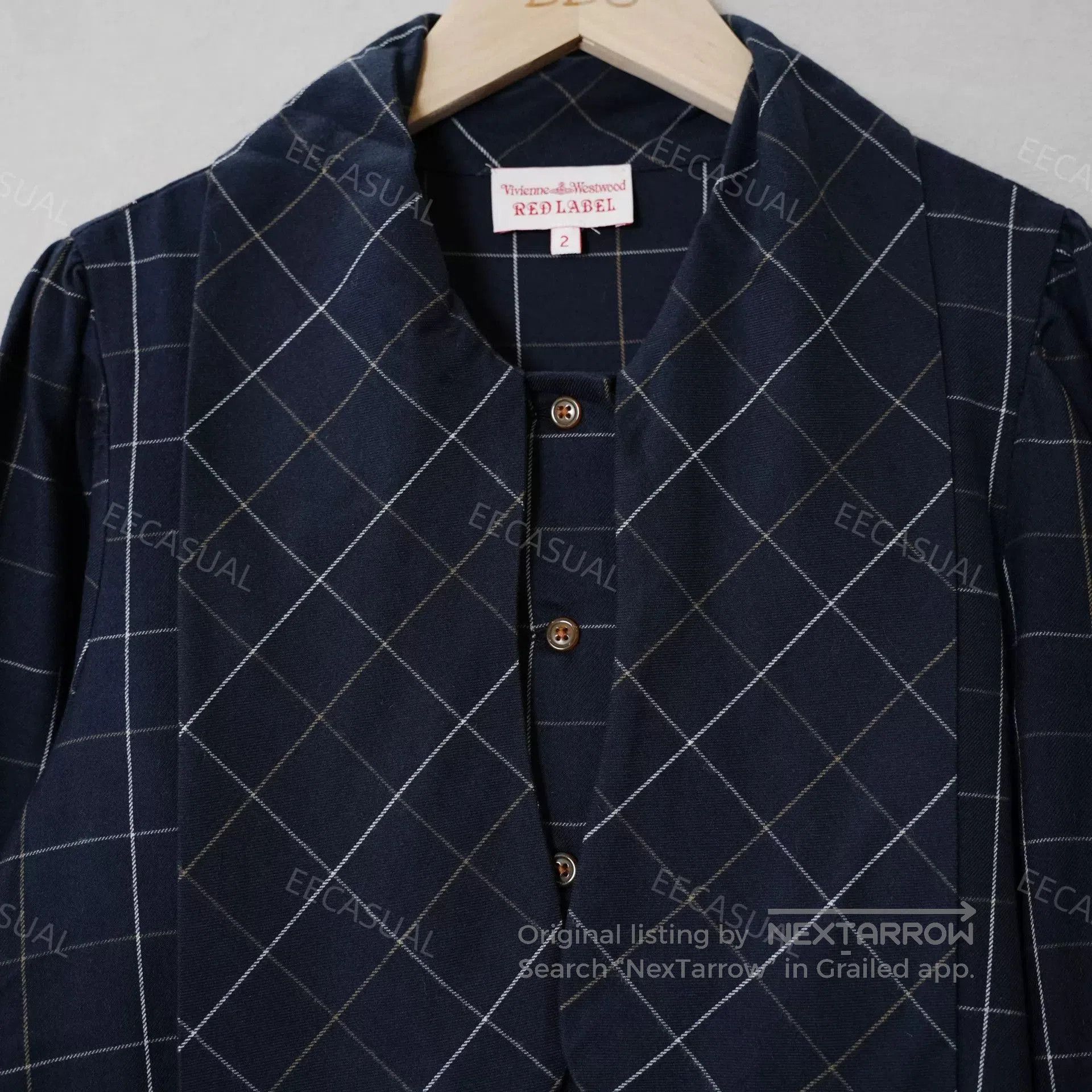 Other Vivienne Westwood Navy Checkered Shirt. Size L / US 10 / IT 46 - 3 Thumbnail
