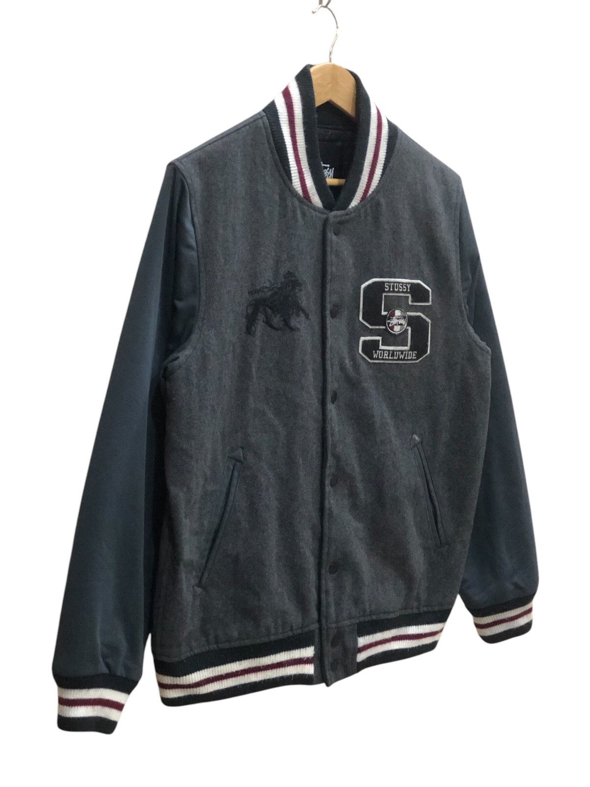 Stussy Vintage Stussy Wool Snap Button Jacket Size US M / EU 48-50 / 2 - 2 Thumbnail