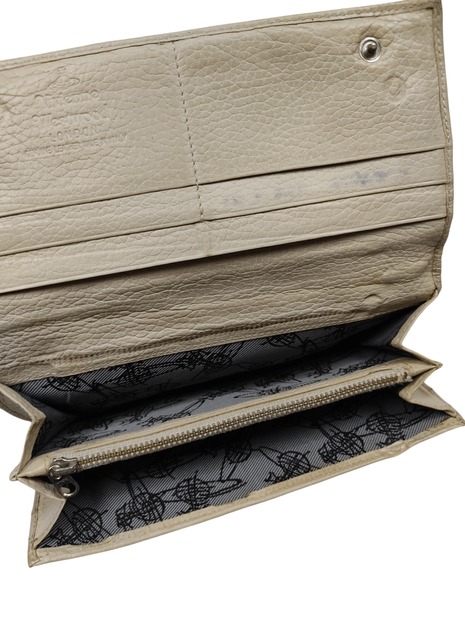 Vivienne Westwood Vintage Vivienne Westwood London Leather Beige Orb Wallet Size ONE SIZE - 8 Thumbnail