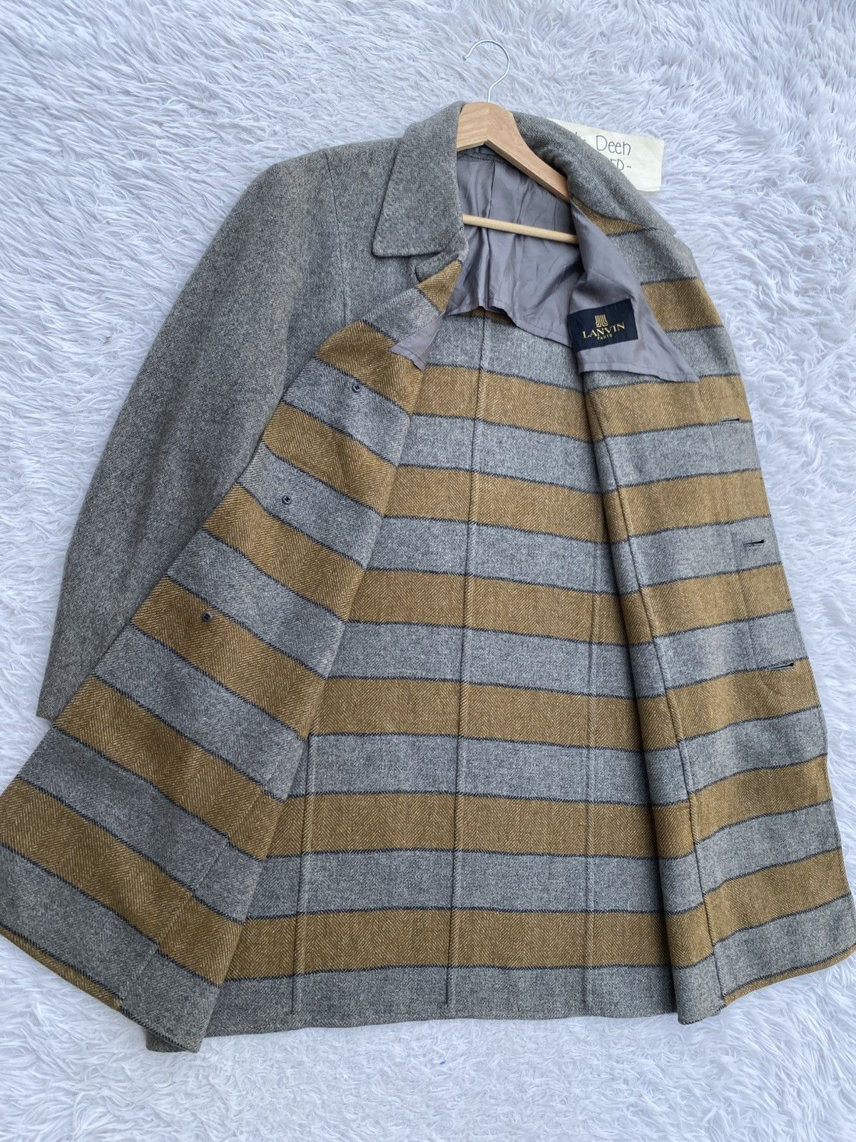 Lanvin Rare Vintage LANVIN Wool Long Coat Size 38S - 6 Thumbnail