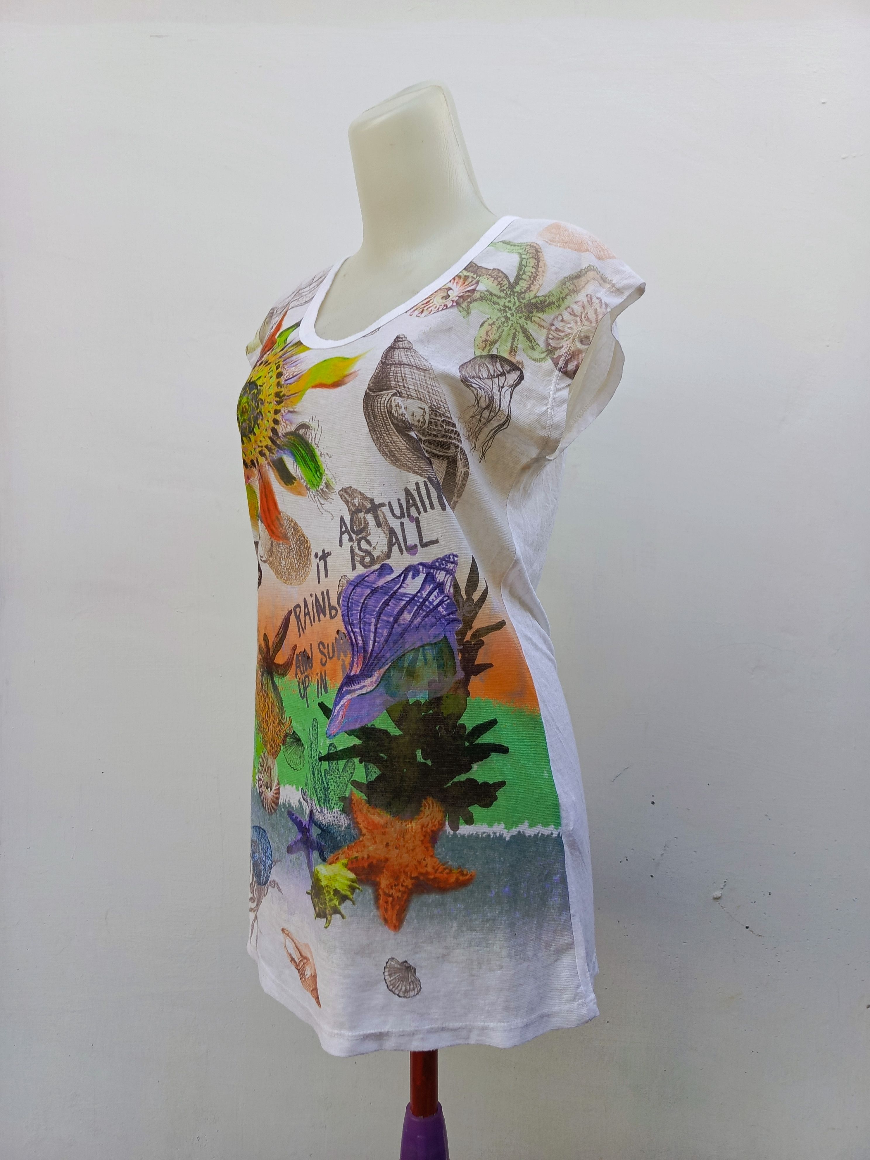 United Colors Of Benetton Stile Benetton Graphic Print Dress Eye Catching Design Size M / US 6-8 / IT 42-44 - 5 Thumbnail