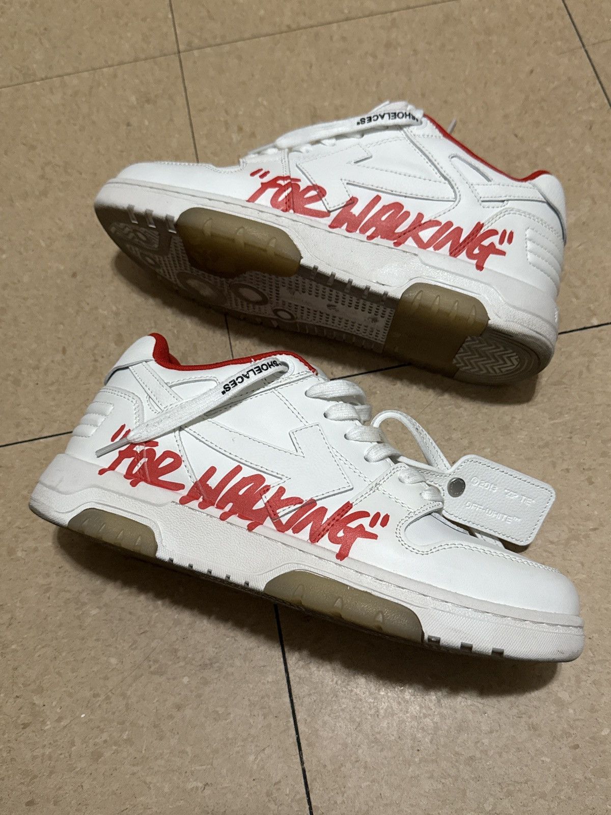 Off-White OFF-WHITE VIRGIL ABLOH OUT OF OFFICE FOR WALKING WHITE/RED Size US 8.5 / EU 41-42 - 14 Thumbnail