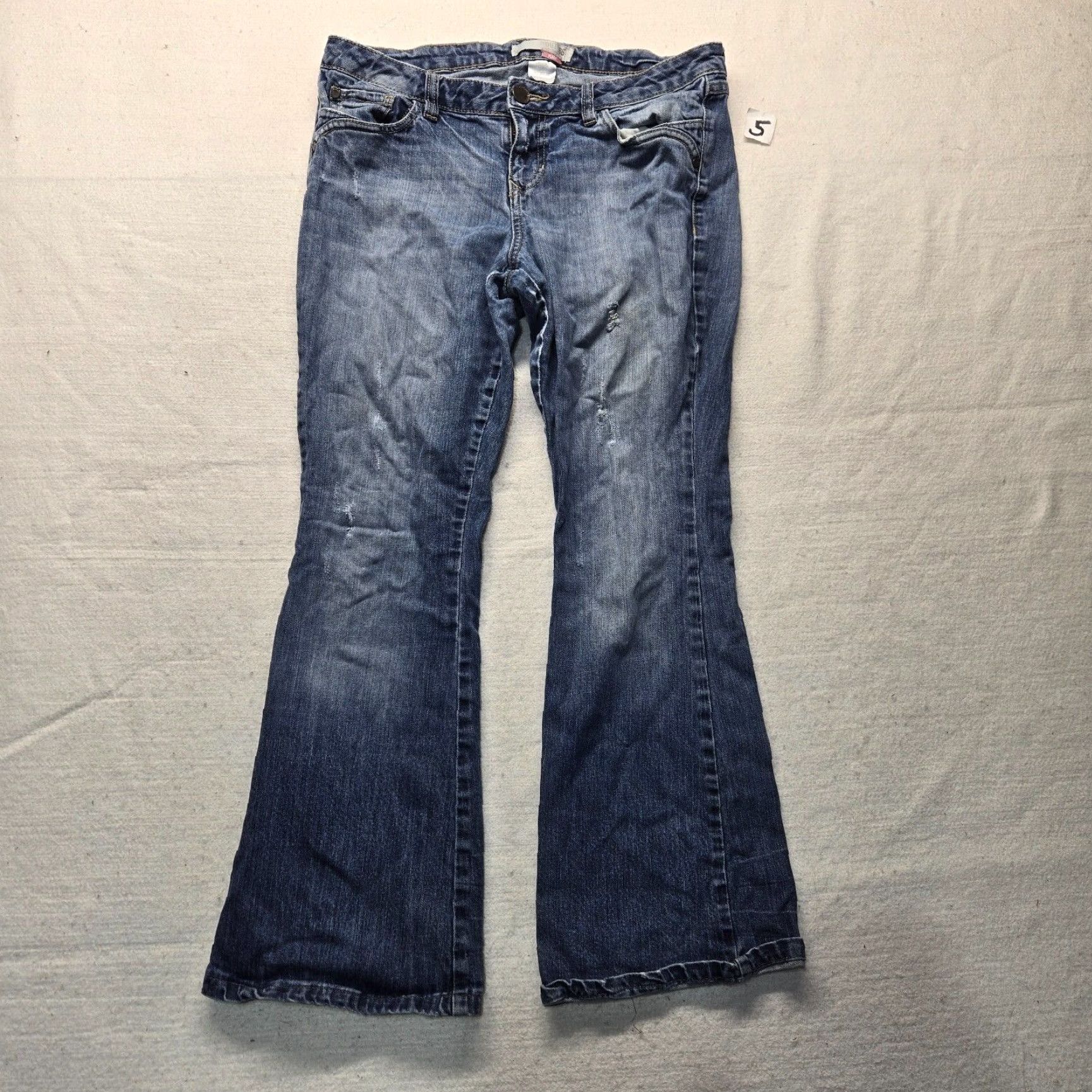 Route 66 Route 66 Jeans Flared Pants Women's 10 Blue Mid Rise Denim 5-Pocket Inseam 31 Zipper Vintage? No (not vintage) Size 32" / US 10 / IT 46 - 2 Thumbnail