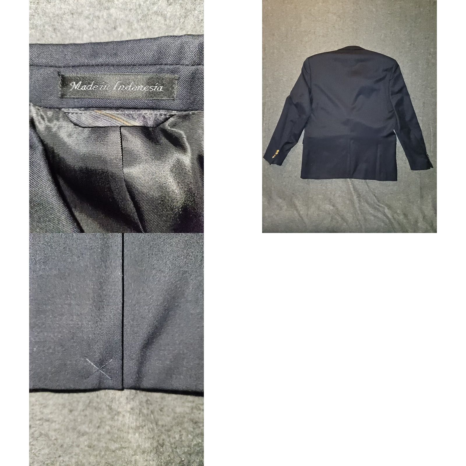 Ralph Lauren Lauren Ralph 2 Piece Mens 42 Blue Wool Blazer Men 42R Single Breasted Button Sleeve Size 42R - 8 Thumbnail