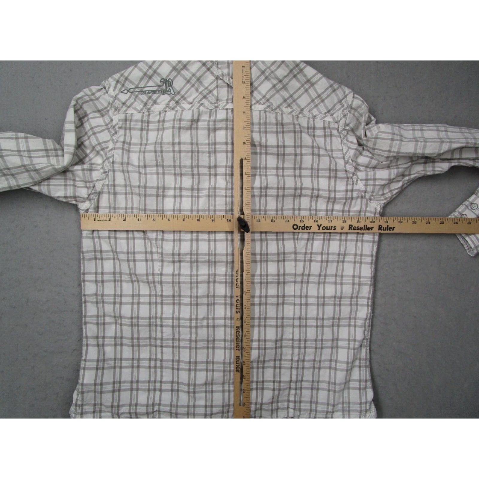 Vintage VINTAGE Rock Revival Shirt Mens Large Gray Check Casual Button-Up Designer Long Sleeve Size US L / EU 52-54 / 3 - 5 Thumbnail