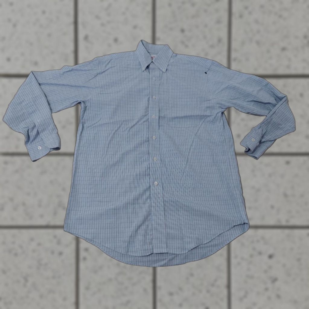 Brooks Brothers Brooks Brothers Dress Shirt S Small Blue Cotton Mens Button Shirt Size 36R - 1 Thumbnail