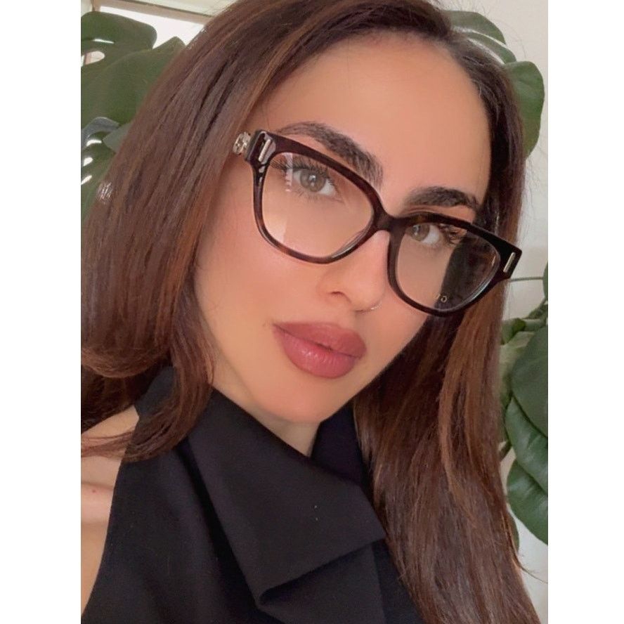 Gucci NEW Gucci GG1205O Cat Eye Eyeglasses Frames in Havana Brown Size ONE SIZE - 1 Thumbnail