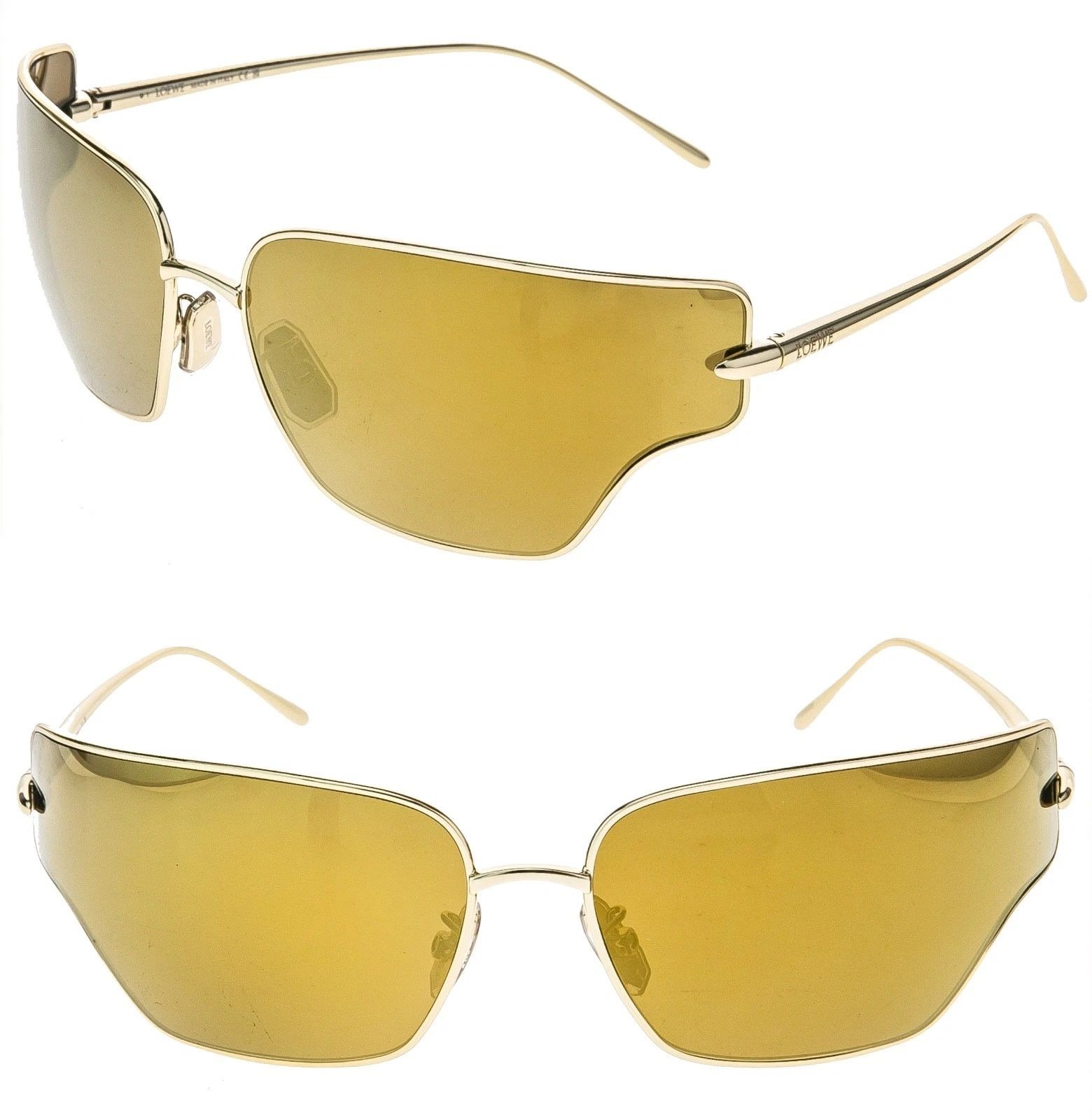 Loewe LOEWE LW40150U 40150 Metal SIGNATURE Mask Gold Sunglass Size ONE SIZE - 1 Thumbnail