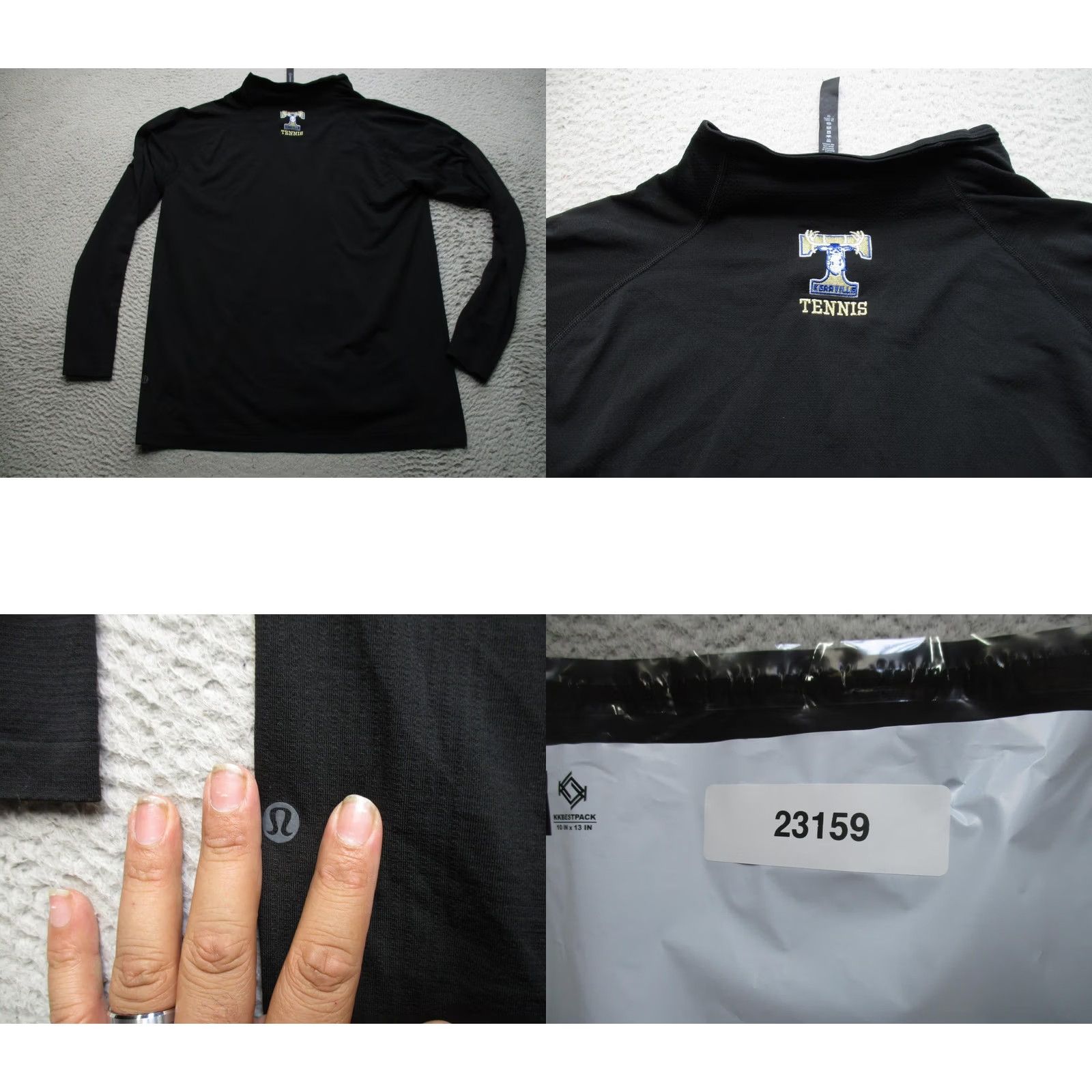 Lululemon Lululemon 1/4 Zip Pullover Mens XL Black Long Sleeve Tennis Performance Top Size US XL / EU 56 / 4 - 8 Thumbnail
