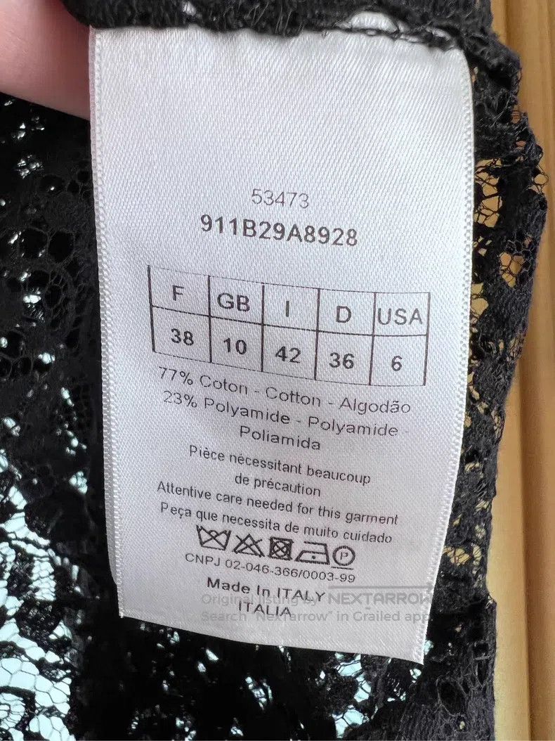 Dior Dior Black lace shirt Size XS / US 0-2 / IT 36-38 - 4 Thumbnail