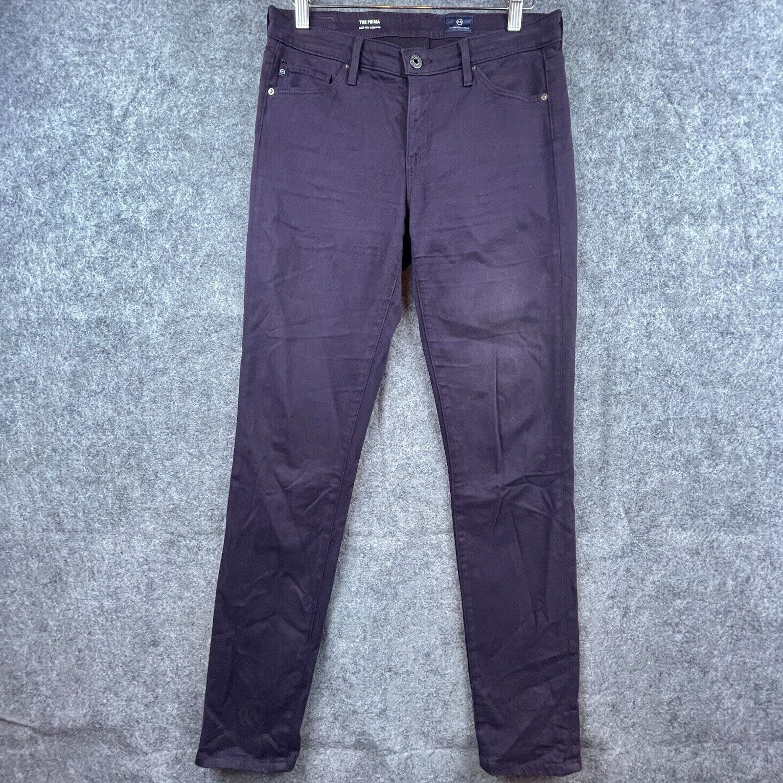 AG Adriano Goldschmied Adriano Goldschmied Jeans 28 Purple Prima Mid Rise Cigarette Size 28" / US 6 / IT 42 - 1 Thumbnail