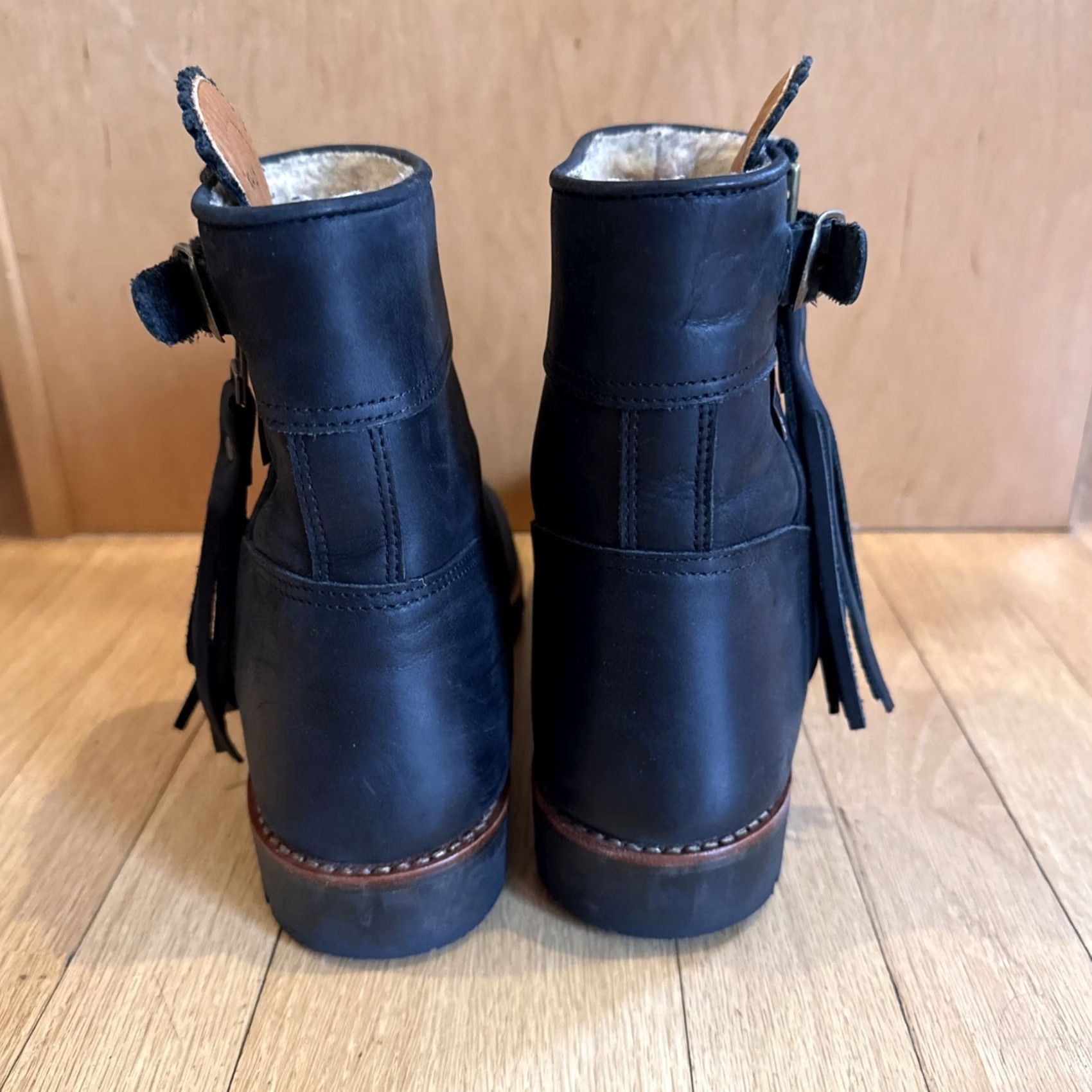 Vintage Penelope Chilvers Boots Womens Size 41.5 Black Suede Leather Tassel Zipper Casual Fall Winter 41.5 Mens? Size US 12 / IT 42 - 6 Thumbnail