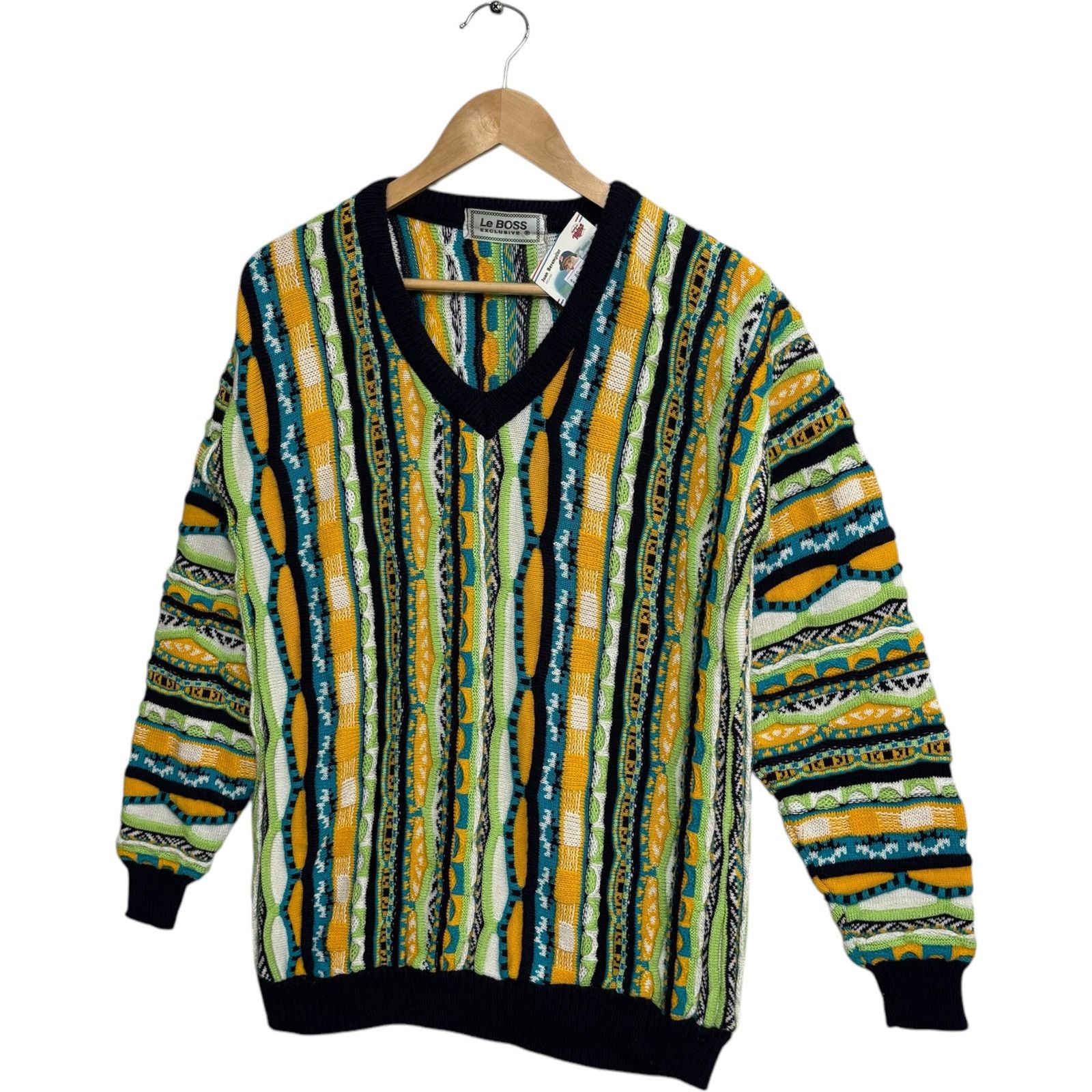 Vintage Vintage Le BOSS 3D Knit Textured Sweater L Size US L / EU 52-54 / 3 - 3 Thumbnail