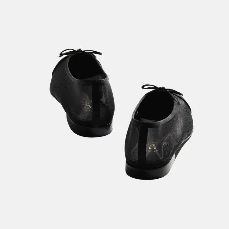 Chanel os11x0426 Ballet Flats in Mesh in Black Size US 9.5 / IT 39.5 - 3 Thumbnail