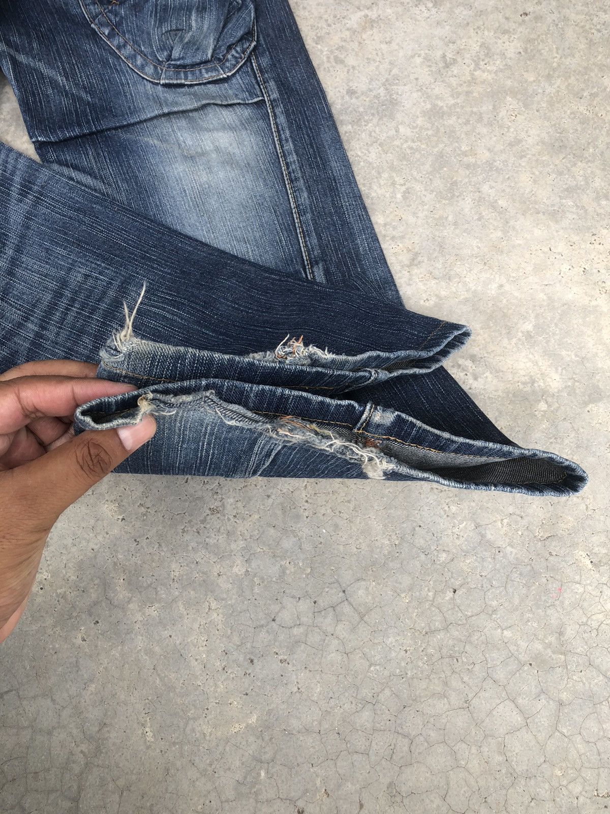 If Six Was Nine Flare Jeans Edwin Distressed Jeans Cargo Pants Size US 32 / EU 48 - 8 Thumbnail