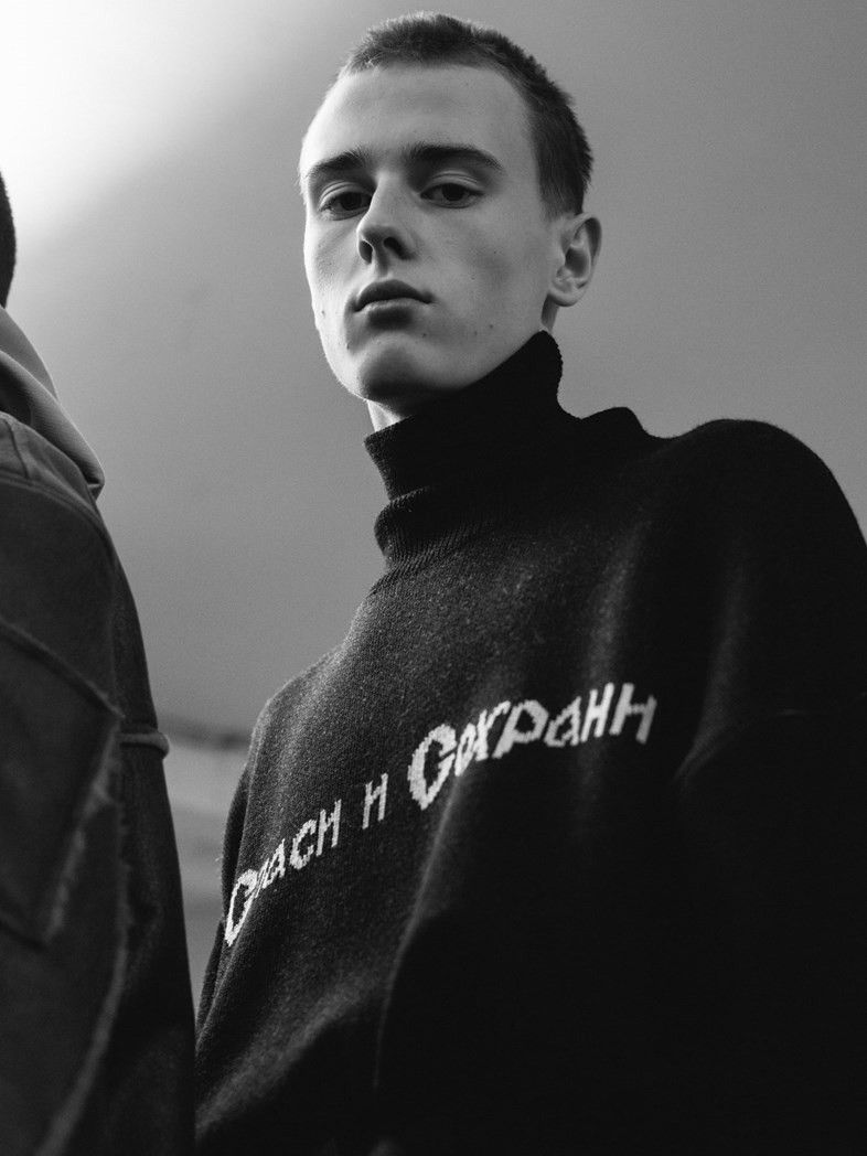 Gosha Rubchinskiy FW2016 double cuff knit black Size US S / EU 44-46 / 1 - 5 Thumbnail