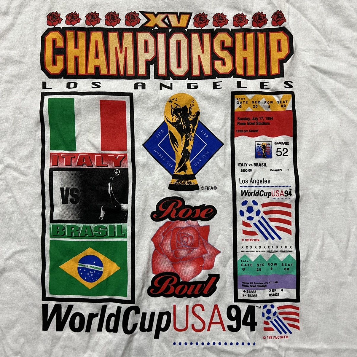 Vintage Vintage 1994 USA World Cup Championship Graphic T-Shirt Size US XL / EU 56 / 4 - 3 Thumbnail