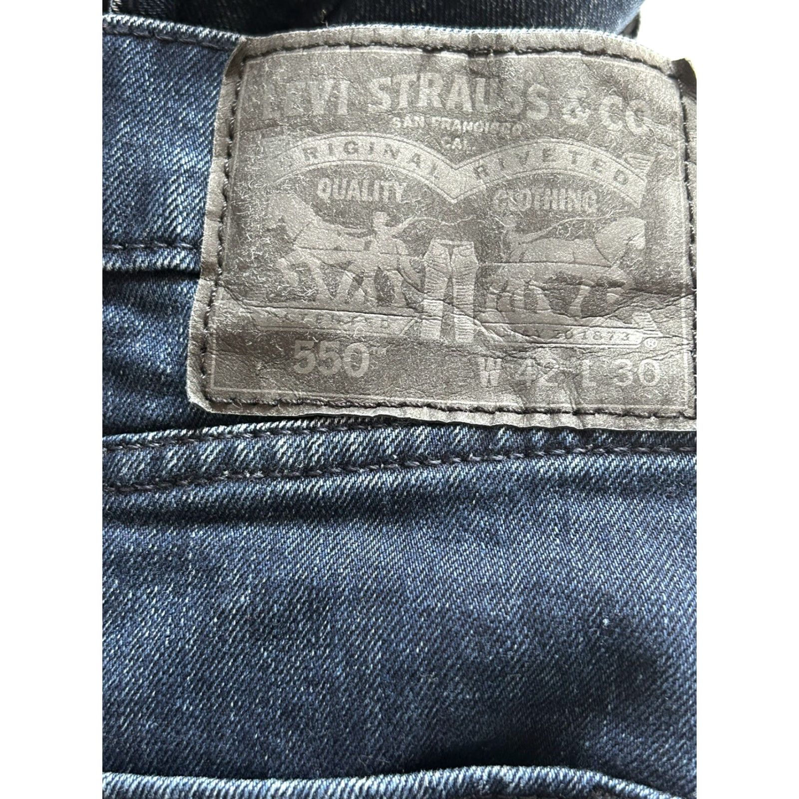 Levi's Levi's 550 Jeans Blue Denim Relaxed Fit 42x30 Mens Regular Denim Jeans Belt Loops 5-Pocket Men's Jeans Blue 550 Relaxed Fit Size US 42 / EU 58 - 5 Thumbnail