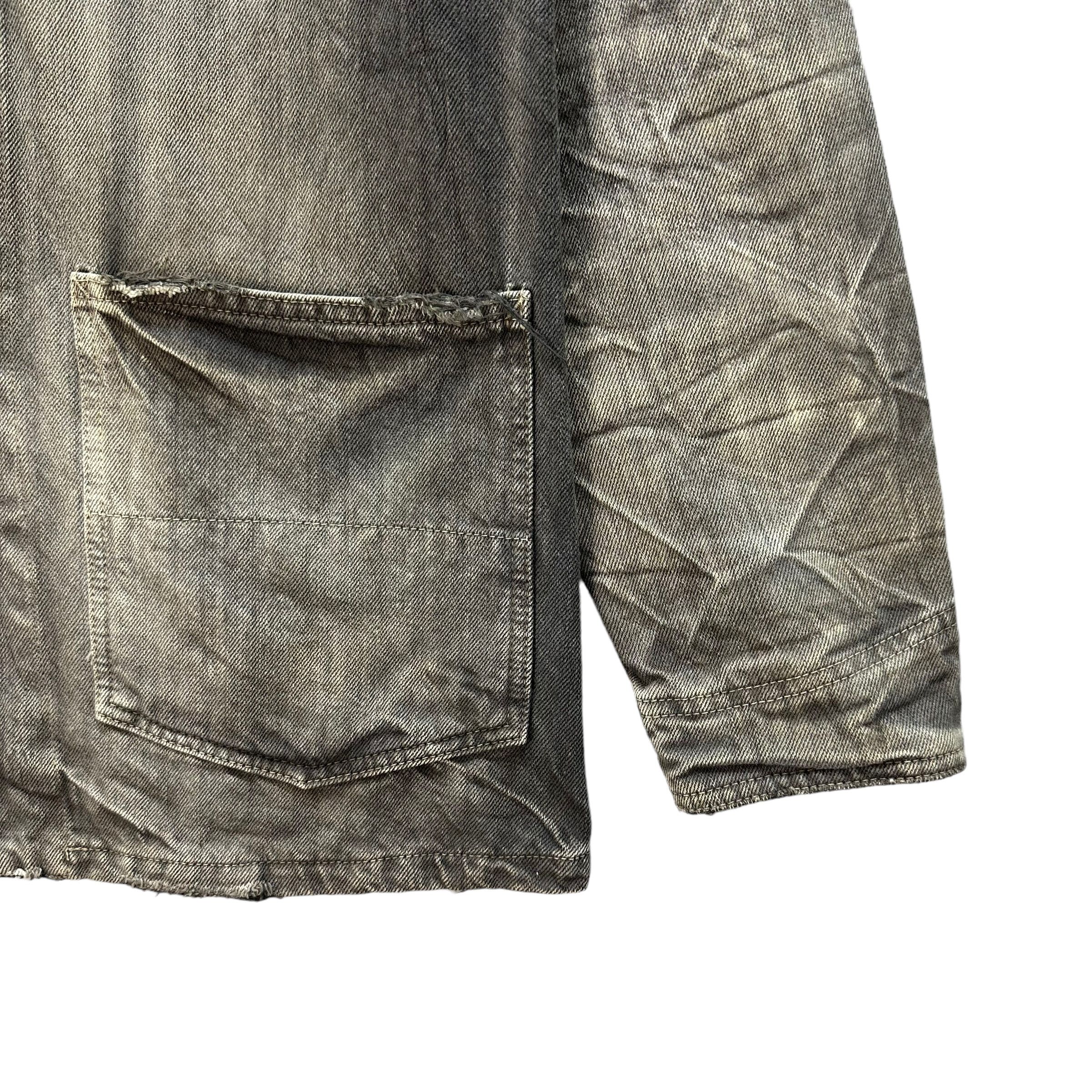 Japanese Brand SPELL BOUND TRASHED DENIM WORK JACKET #8819-028 Size US M / EU 48-50 / 2 - 8 Thumbnail