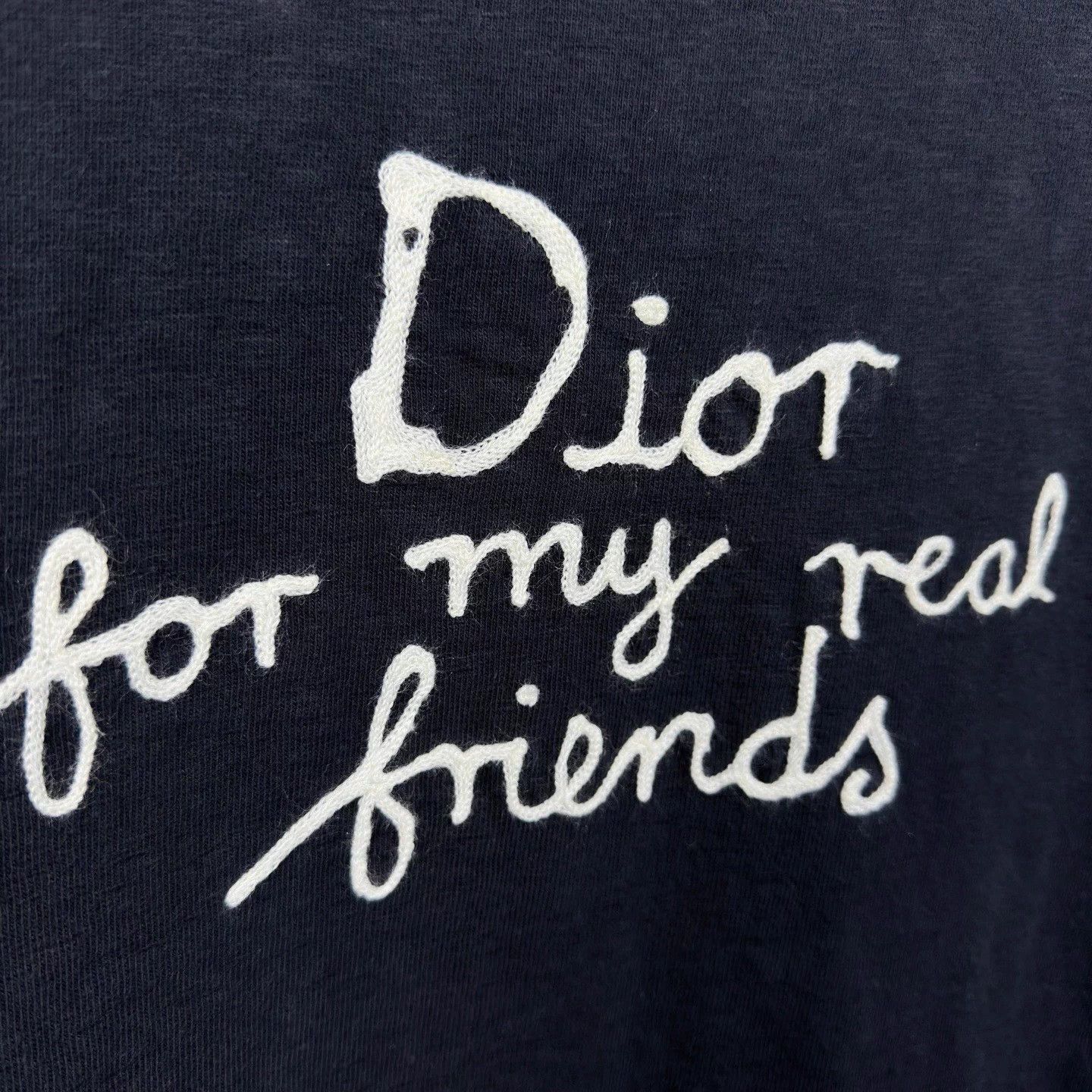 Dior Dior AND HYLTON NEL cursive logo short tee navy Size US XL / EU 56 / 4 - 3 Thumbnail