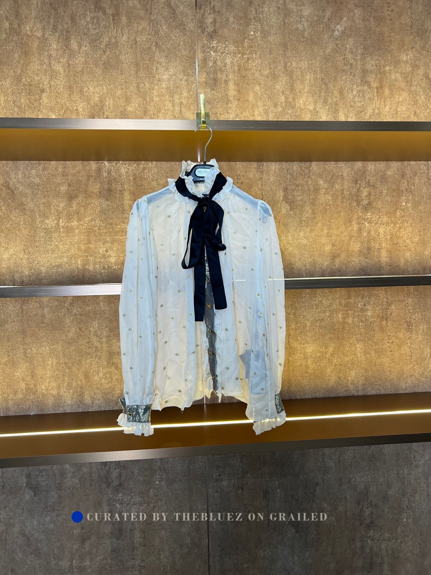Dolce & Gabbana Dolce & Gabbana Lace Bow Silk Shirt Size S / US 4 / IT 40 - 1 Thumbnail