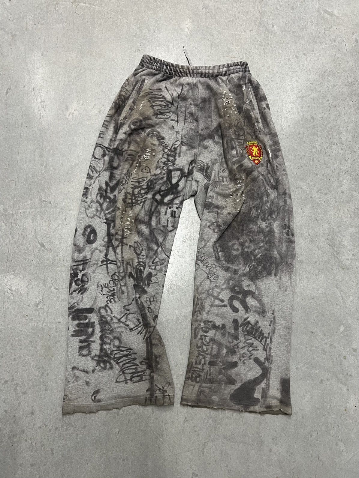 image of Balenciaga Grey Skater Sweats, Men's (Size 30)