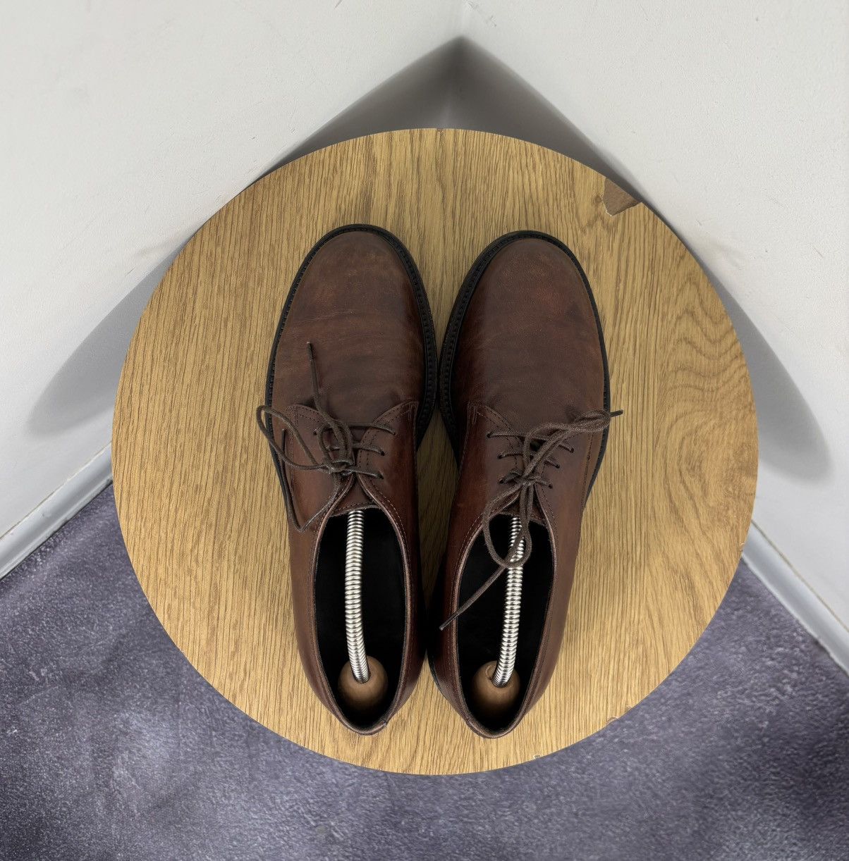 Pantanetti Pantanetti Men’s Italian Brown Leather Derby Shoes Size US 7 / EU 40 - 15 Thumbnail