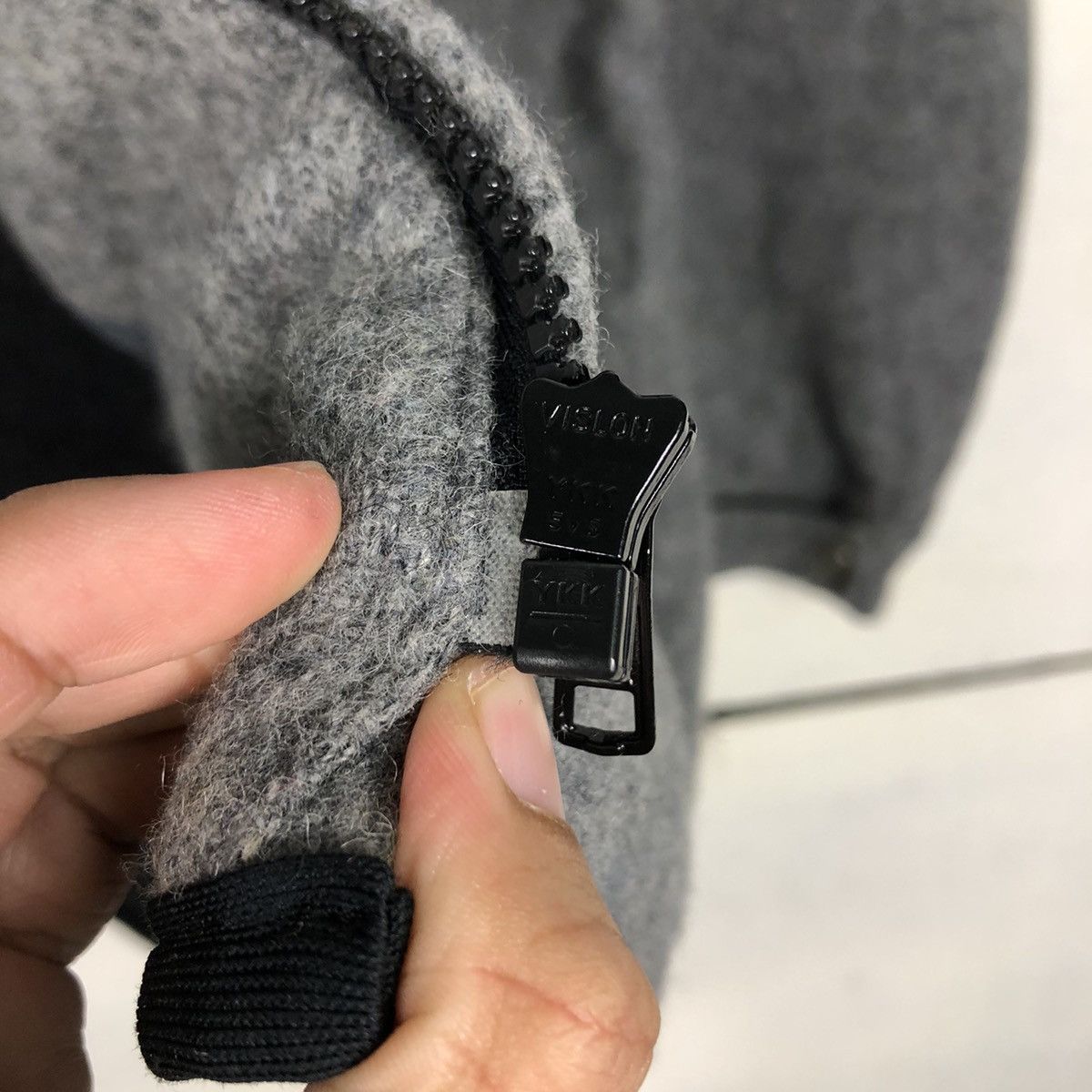 Japanese Brand 📌Rich Grey Wool Zipper Biker Jacket Depleted Issey Miyake Size US M / EU 48-50 / 2 - 18 Thumbnail