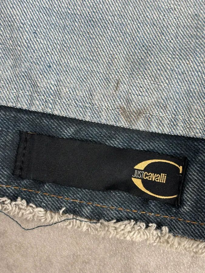 Roberto Cavalli AW2003 Cavalli Blue Eroded Denim Rebel Jacket Size US L / EU 52-54 / 3 - 11 Thumbnail