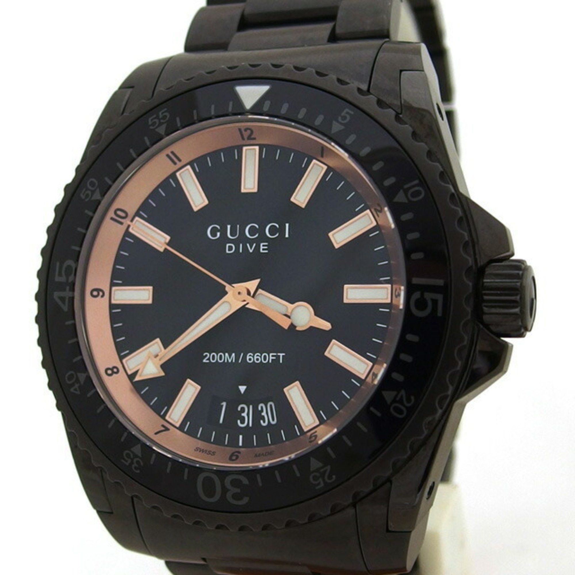 Gucci Gucci Dive Date Watch Men's Black Size ONE SIZE - 1 Thumbnail