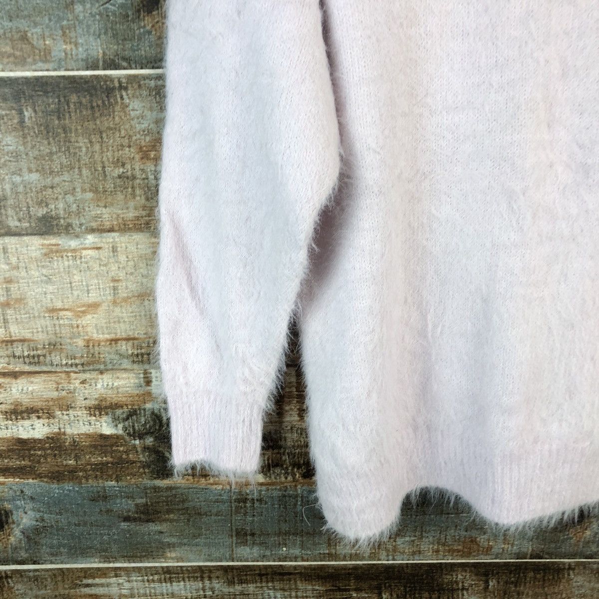 Japanese Brand DL Glacier Pink Mohair Knitwear #C433 Size L / US 10 / IT 46 - 15 Thumbnail
