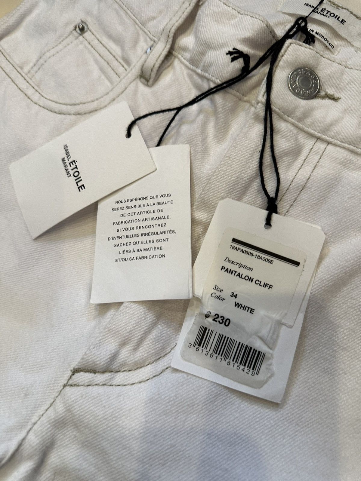 Isabel Marant Isabel Marant White Jeans Size 28" / US 6 / IT 42 - 3 Thumbnail