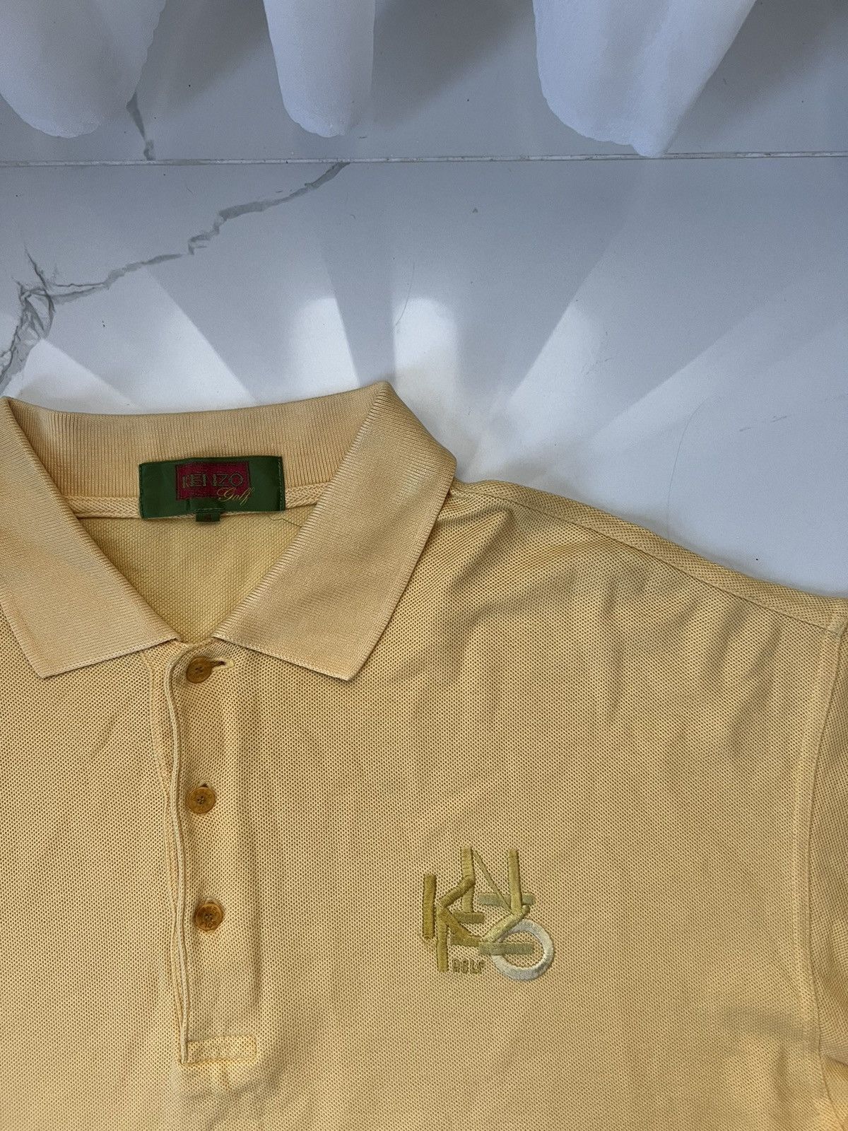 Kenzo × Vintage 90's KENZO GOLF RETRO RARE BIG LOGO POLO TEE Size US M / EU 48-50 / 2 - 2 Thumbnail