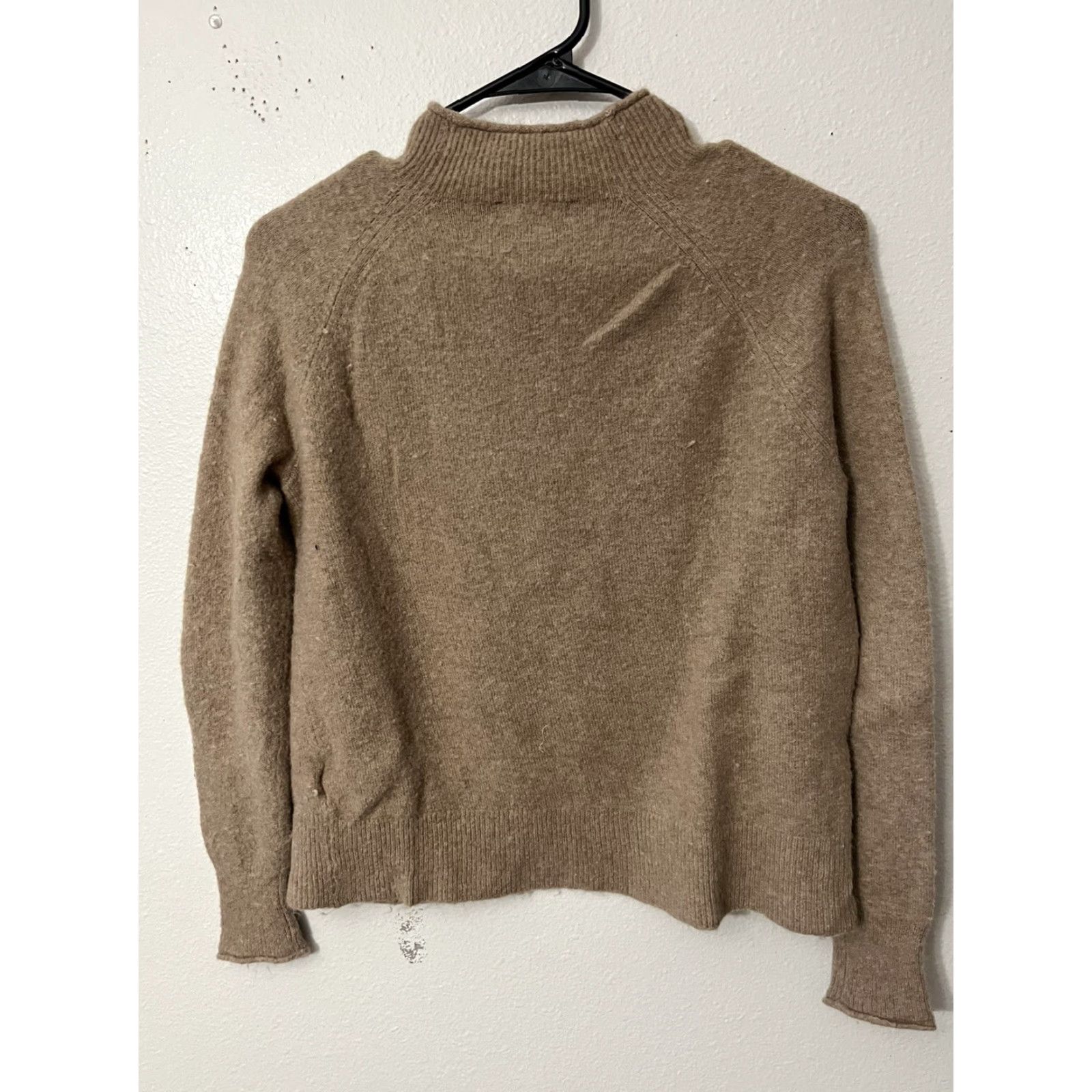 J.Crew J.CREW Women's Mock Neck Sweater XXS Brown Merino Blend Classic Pullover Long Sleeve Fall Winter Size XXS / US 00 / IT 34 - 2 Thumbnail