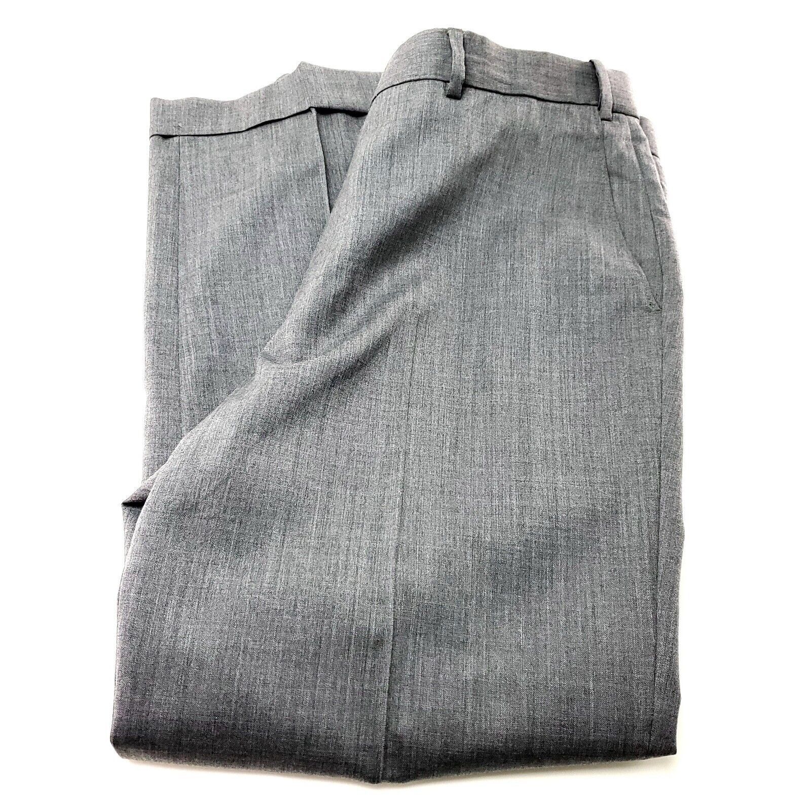 Hart Schaffner Marx Hart Schaffner Marx Wool Dress Pants 36/28 Gray Mid Rise Fla Size 36R - 1 Thumbnail