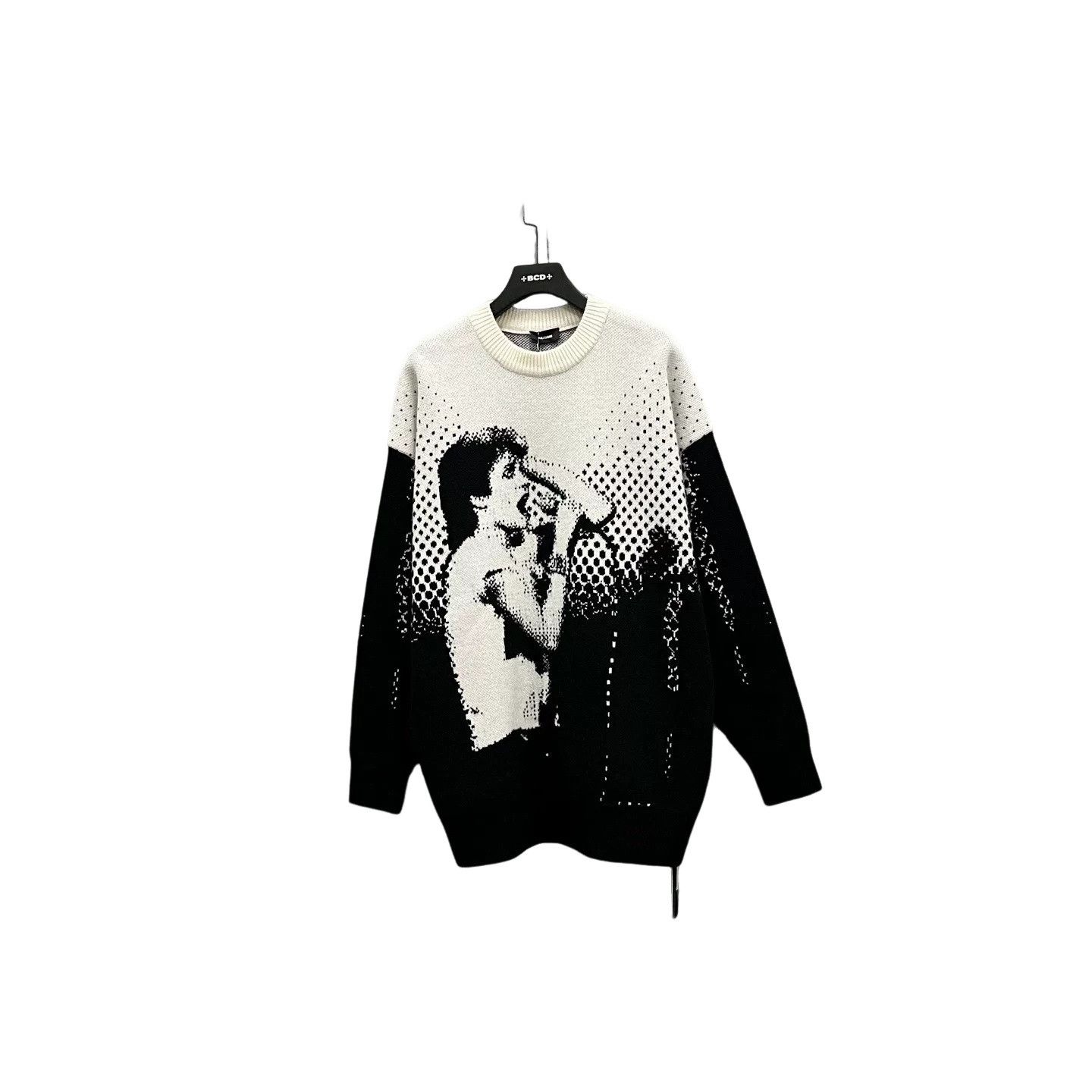 WE11DONE WE11DONE Portrait Graphic Knit Sweater Size M Size US M / EU 48-50 / 2 - 1 Thumbnail