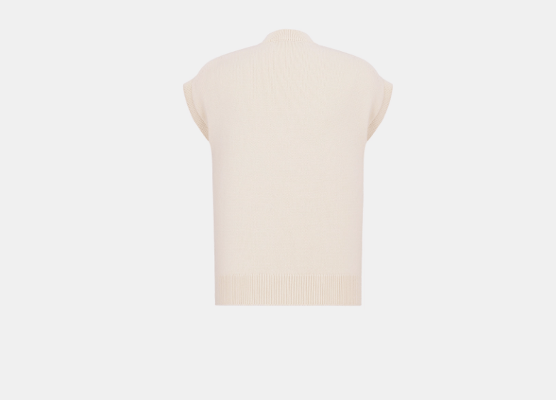 Dior o1w1db11025 513M66 Archives Labels Sweater Vest in White Size US M / EU 48-50 / 2 - 2 Thumbnail