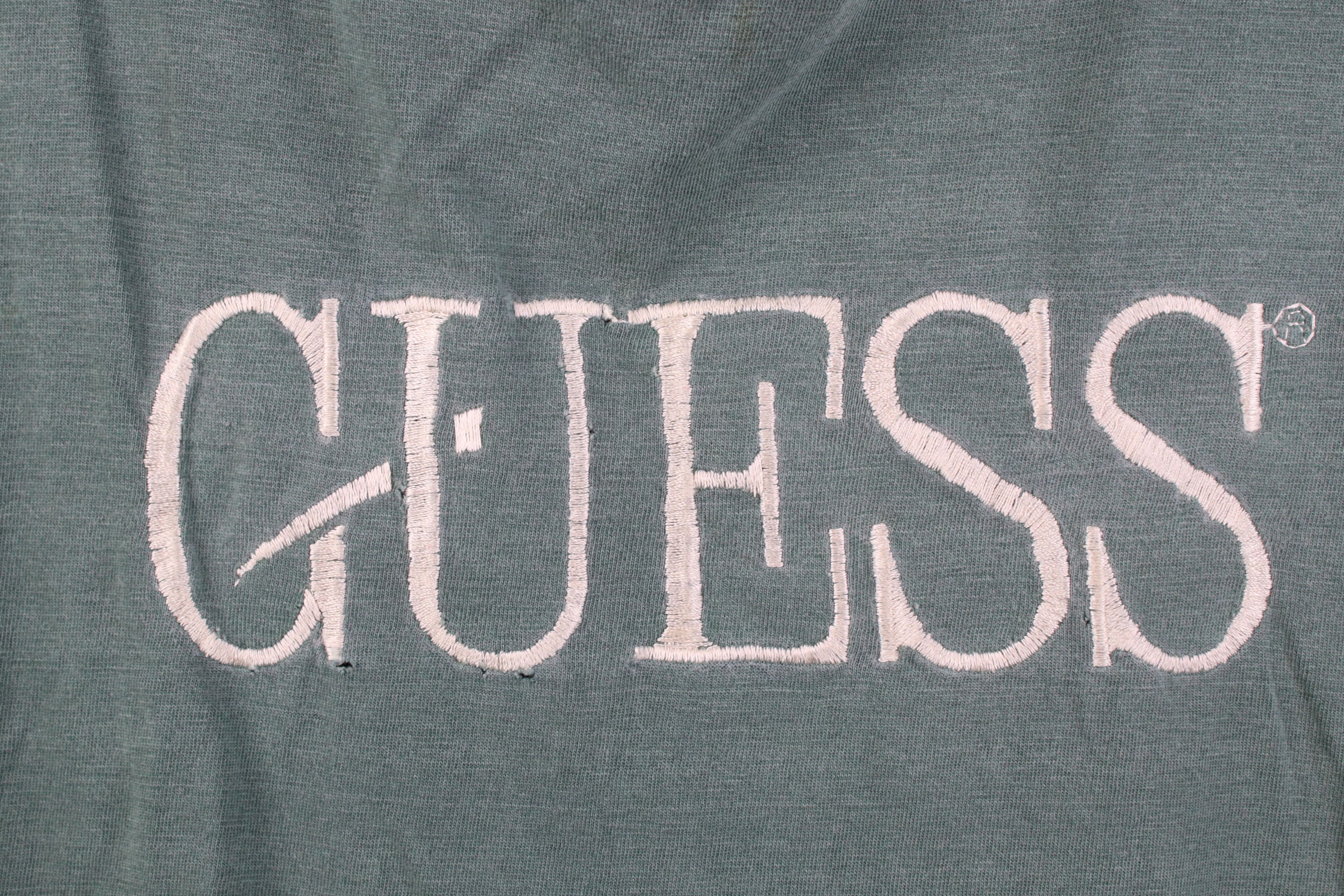 Guess Vintage 90s Guess Spell Out Baggy Fit Stonewash T-Shirt USA Size US M / EU 48-50 / 2 - 4 Thumbnail